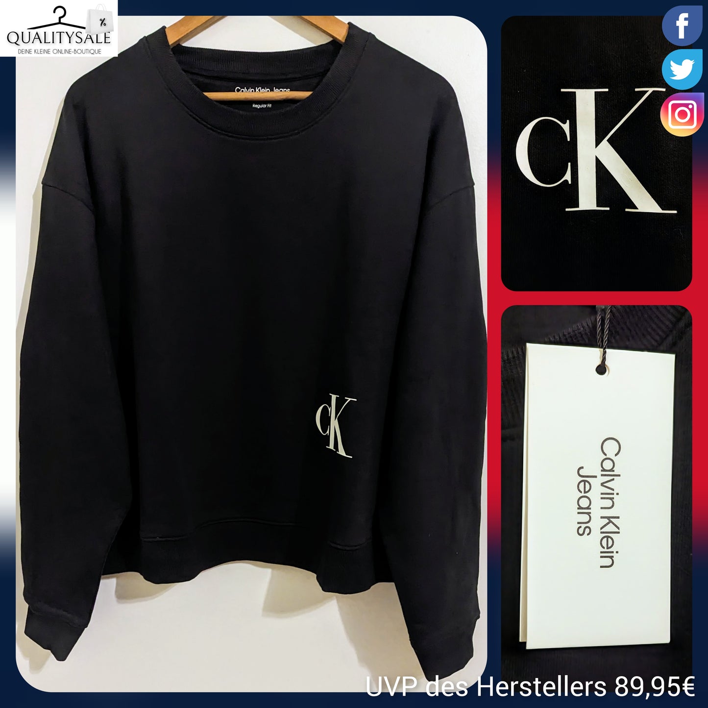 CALVIN KLEIN JEANS Damen Sweatshirt Gr. 46/48