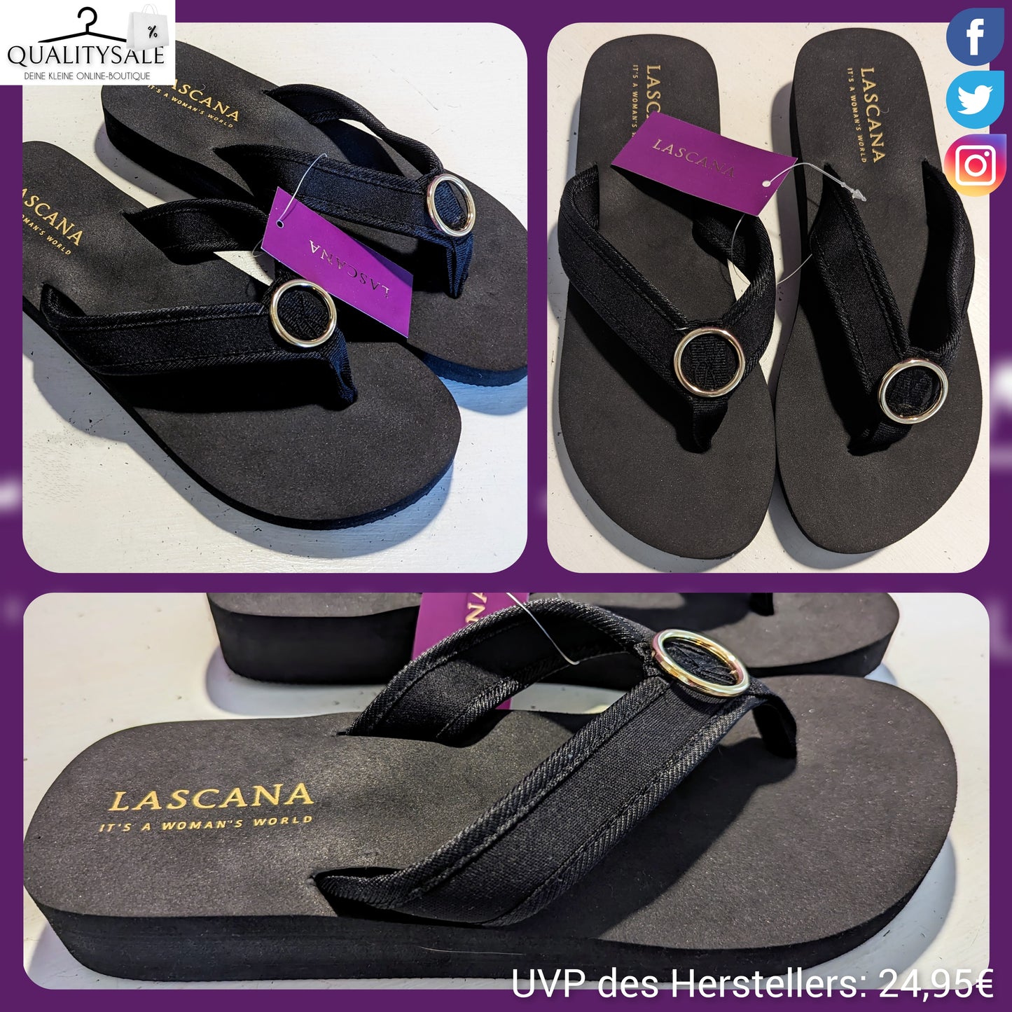 LASCANA Damen Zehentrenner Gr. 40