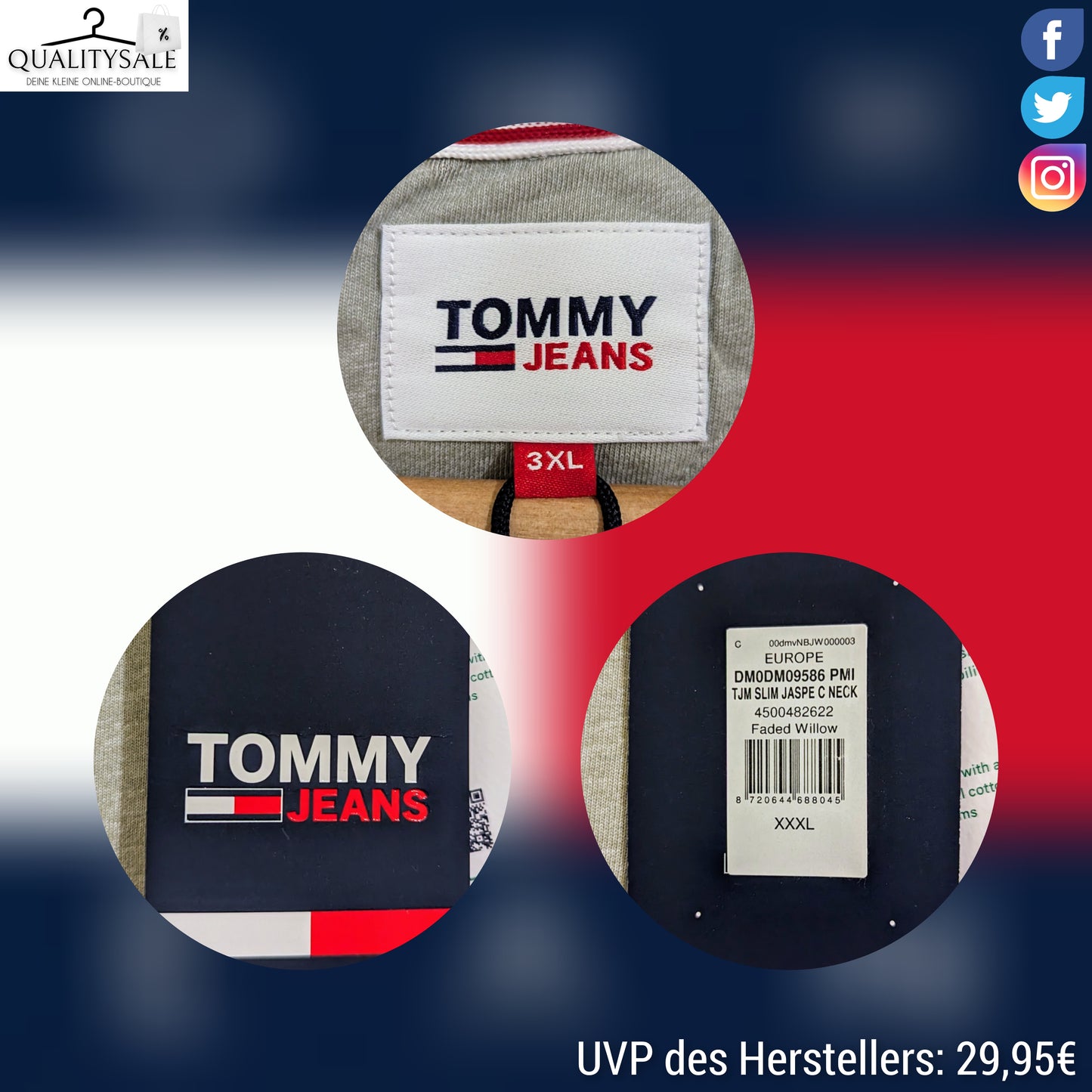 TOMMY JEANS Herren T-Shirt Gr. XXL