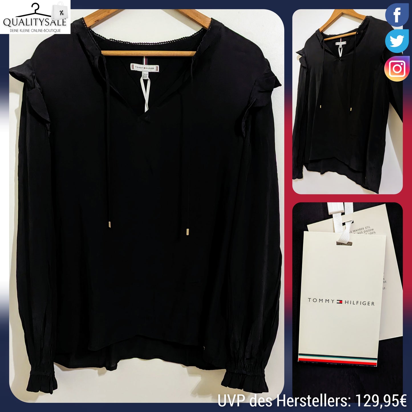 TOMMY HILFIGER Damen Bluse Gr. 42