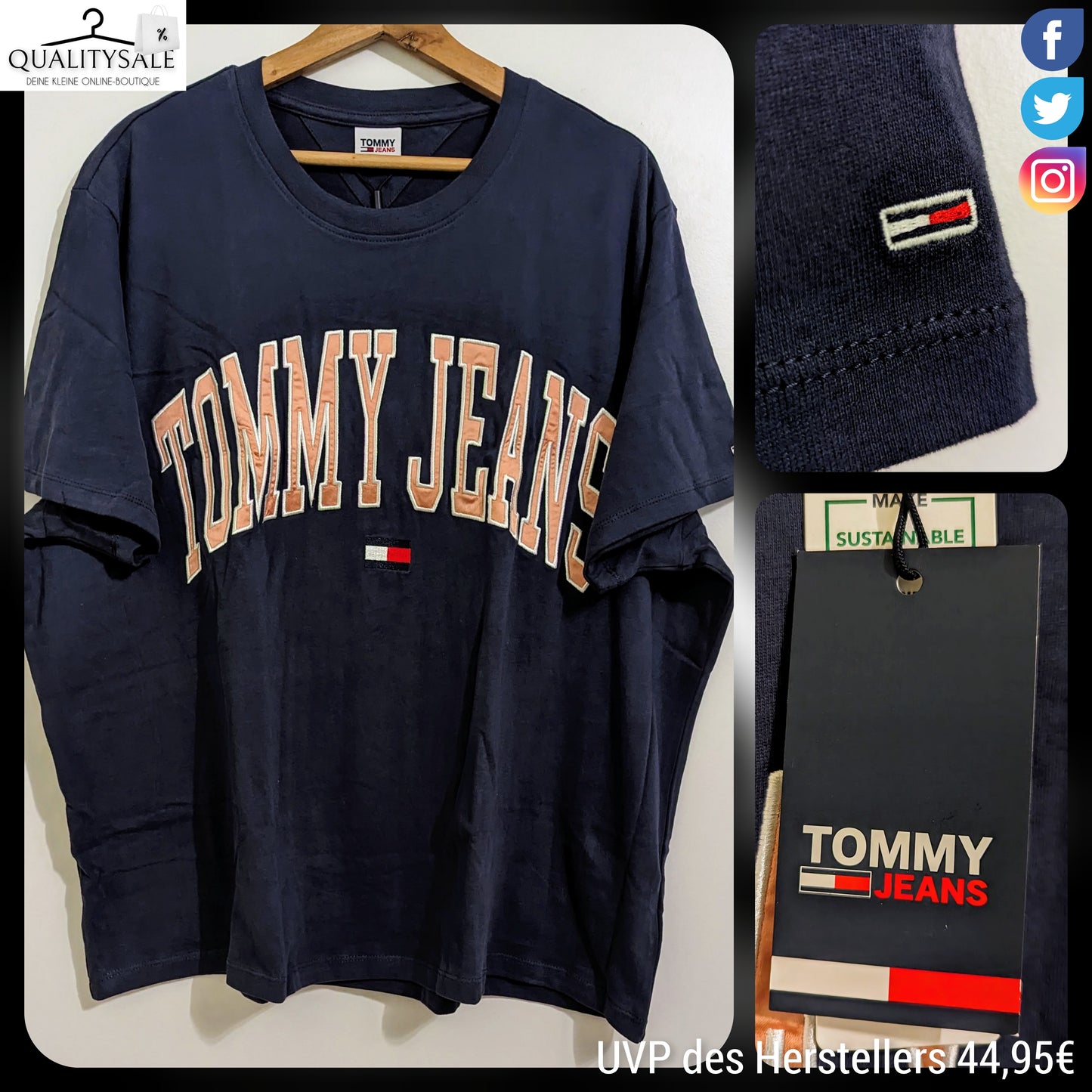 TOMMY JEANS Damen T-Shirt Gr. 50