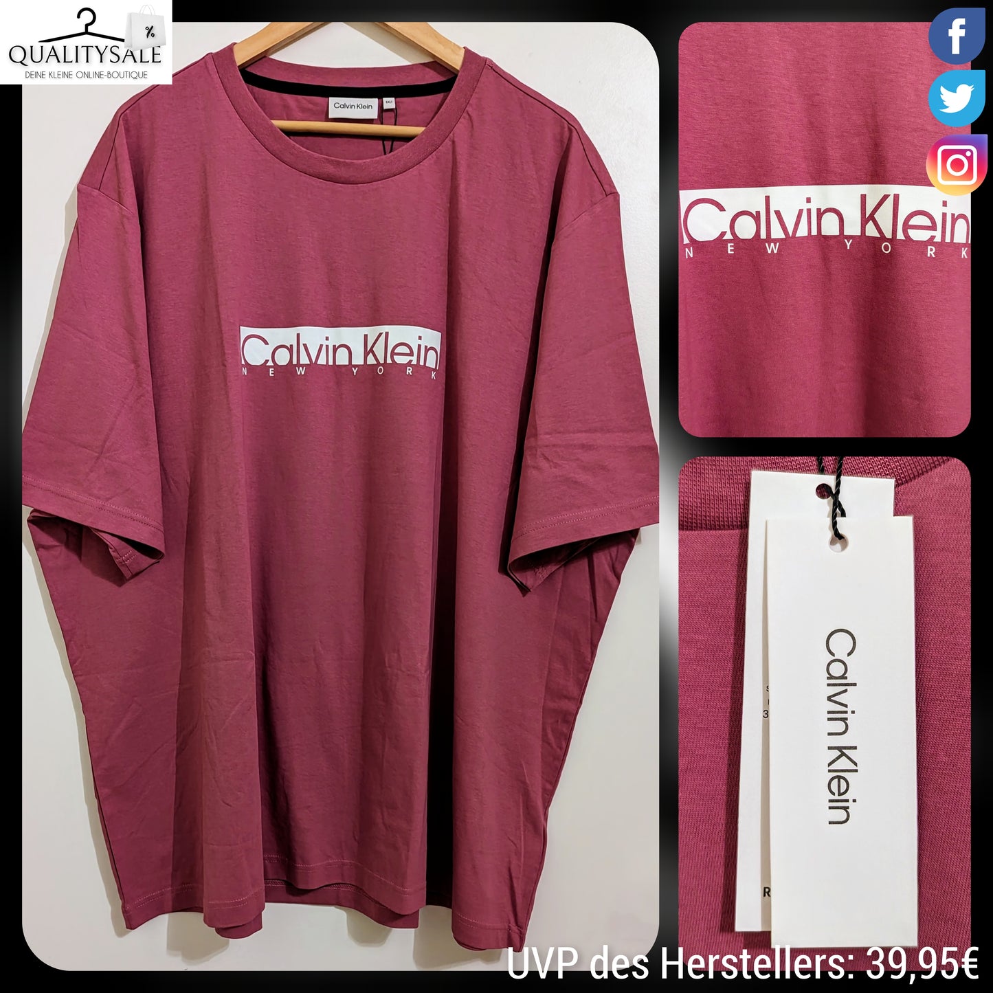 CALVIN KLEIN Herren T-Shirt Gr. 5XL Plus Size