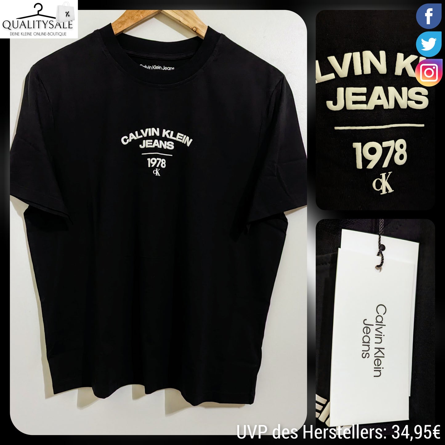 CALVIN KLEIN JEANS Damen T-Shirt Gr. 46 Dr