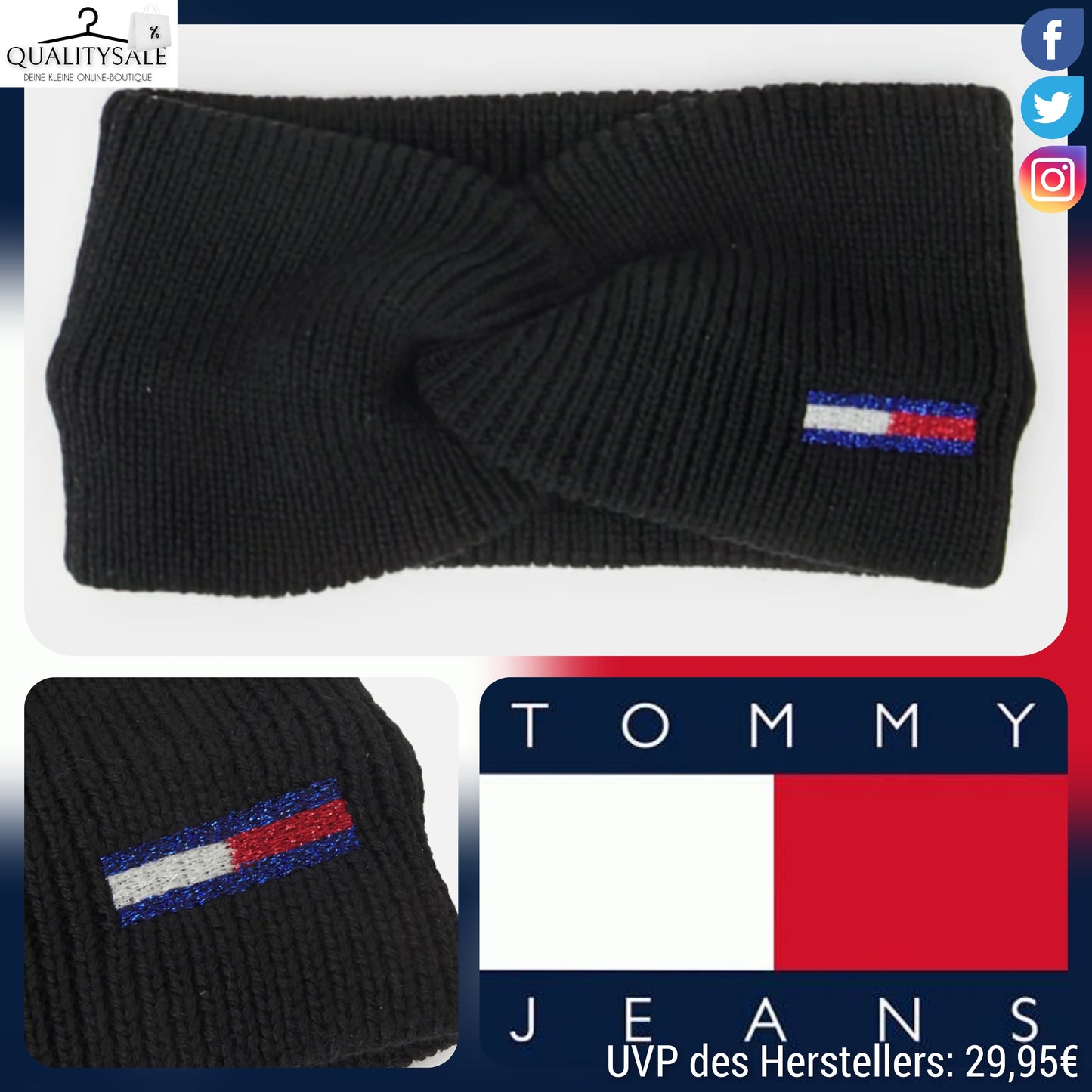TOMMY JEANS Damen Stirnband/Ohrenwärmer