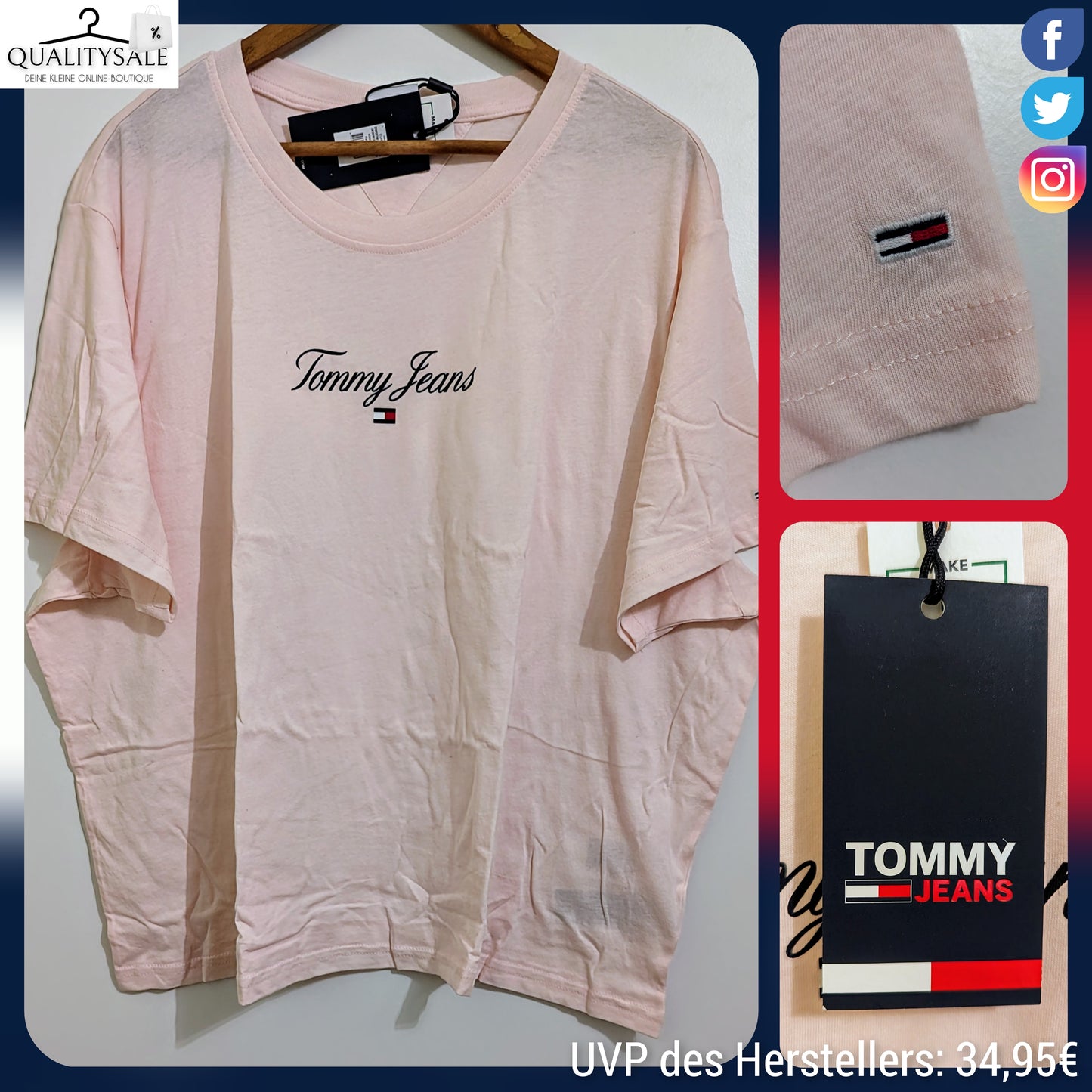 TOMMY JEANS Damen T-Shirt Gr 50