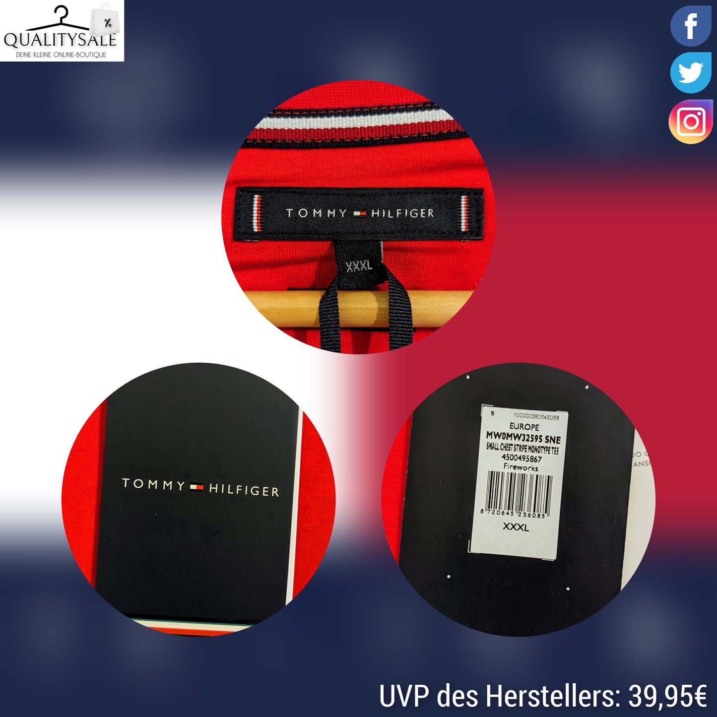 TOMMY HILFIGER Herren T-Shirt Gr. XXL