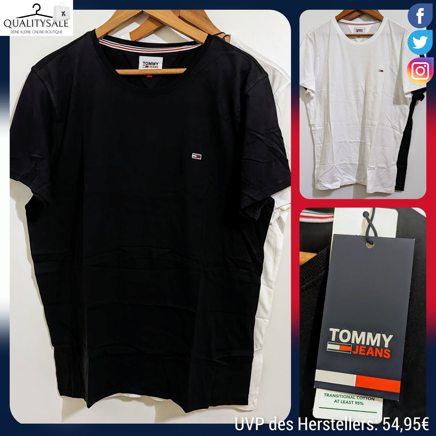 TOMMY JEANS Herren T-Shirt 2-Pack Gr. XL