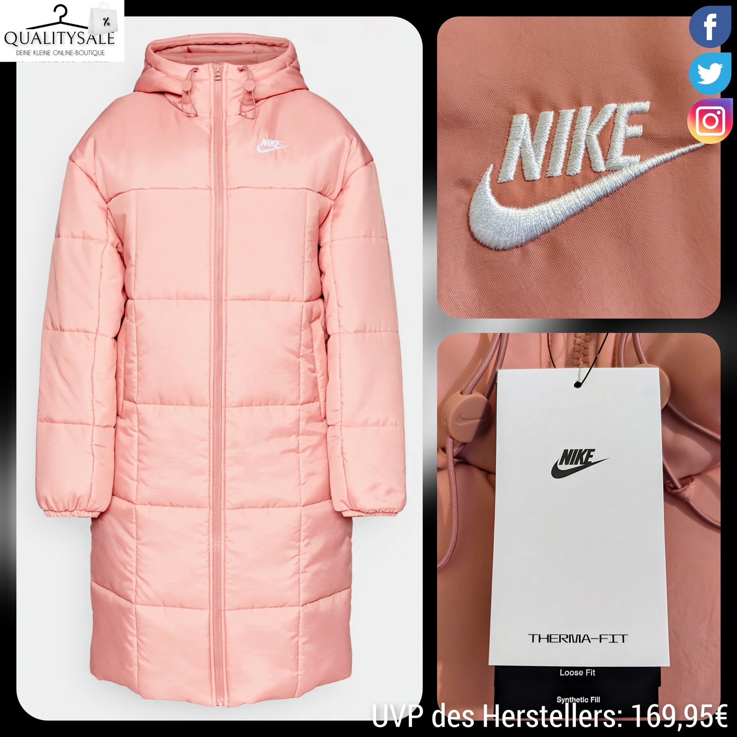 NIKE Damen Wintermantel Gr. 48/50
