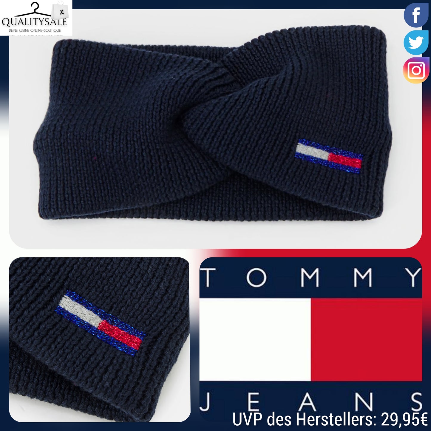 TOMMY JEANS Damen Stirnband/Ohrenwärmer