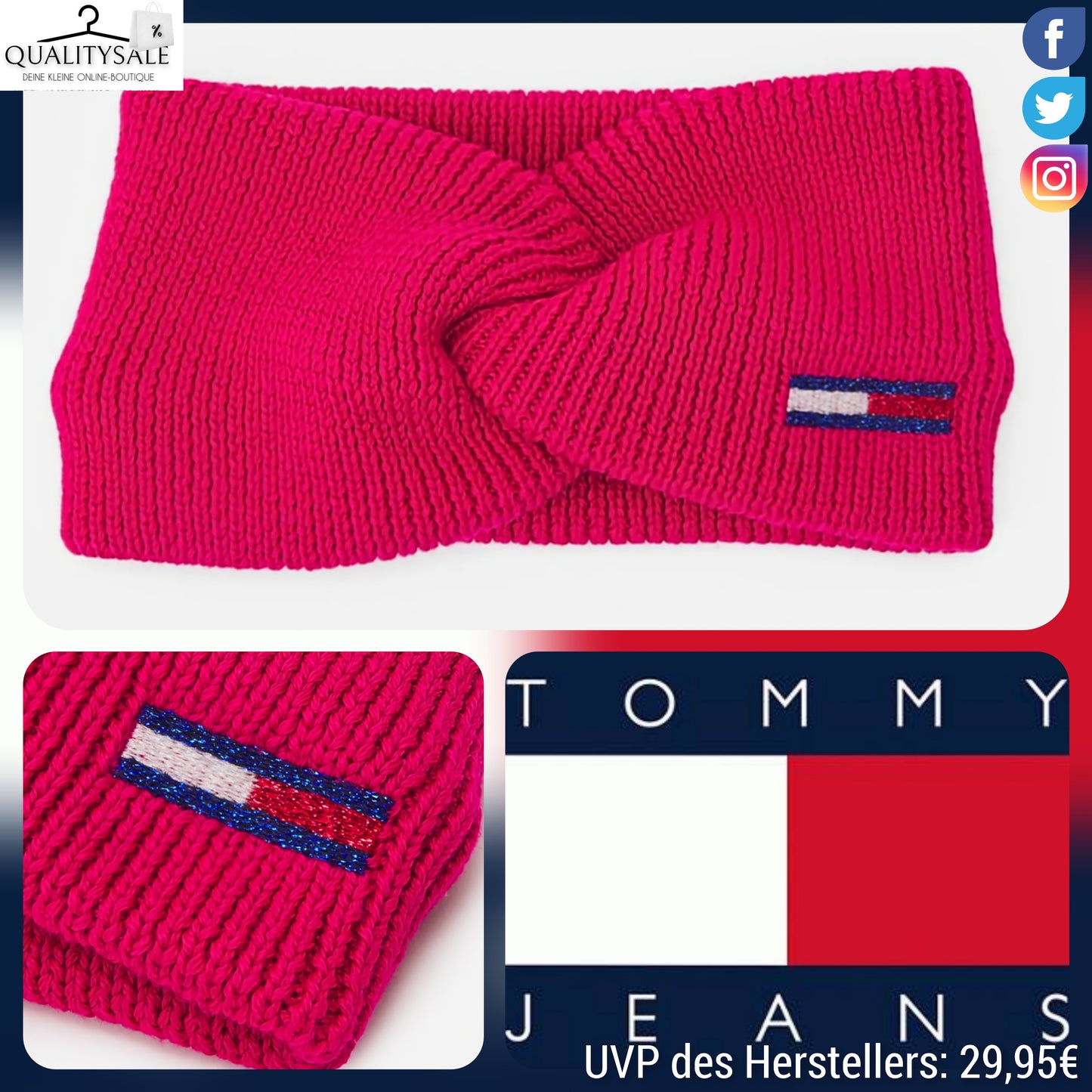 TOMMY JEANS Damen Stirnband/Ohrenwärmer