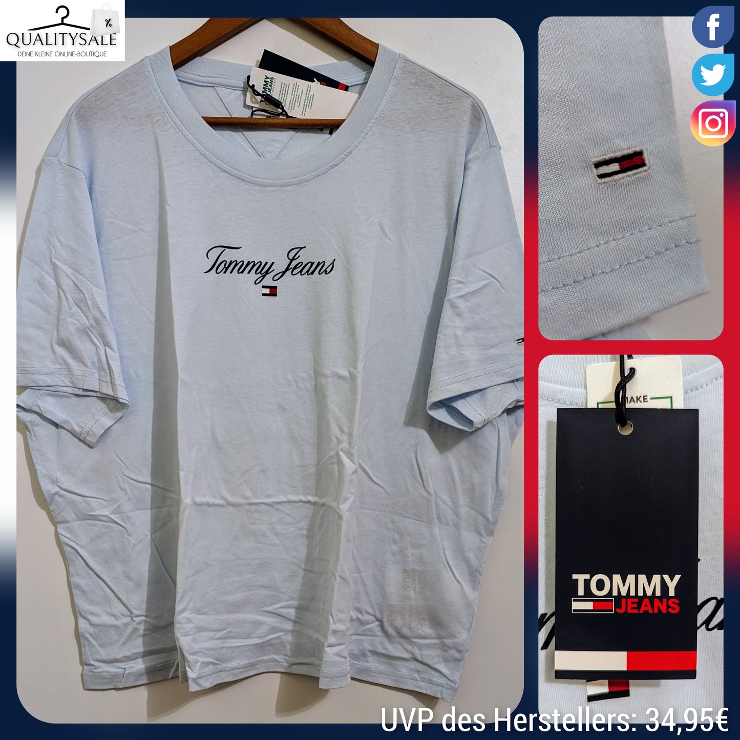 TOMMY JEANS Damen T-Shirt Gr. 50