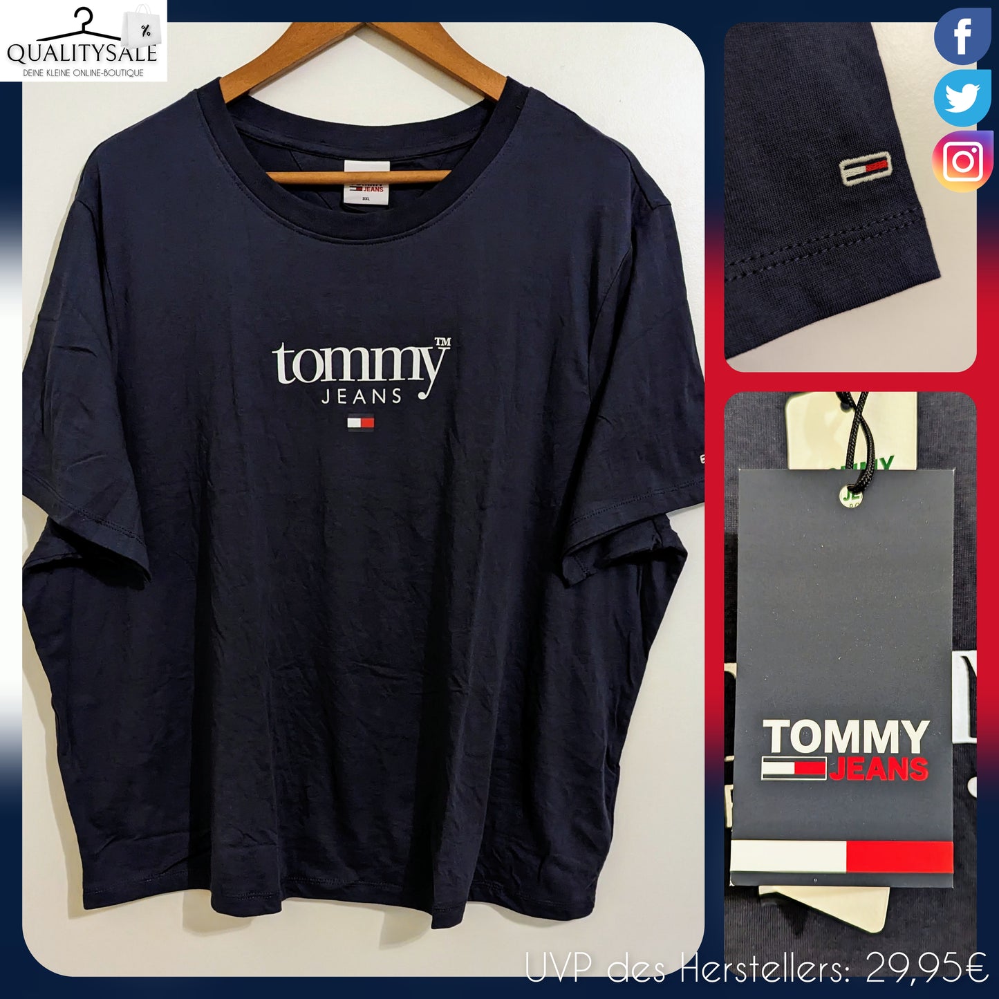 TOMMY JEANS Damen T-Shirt Gr. 46, 48 oder 50