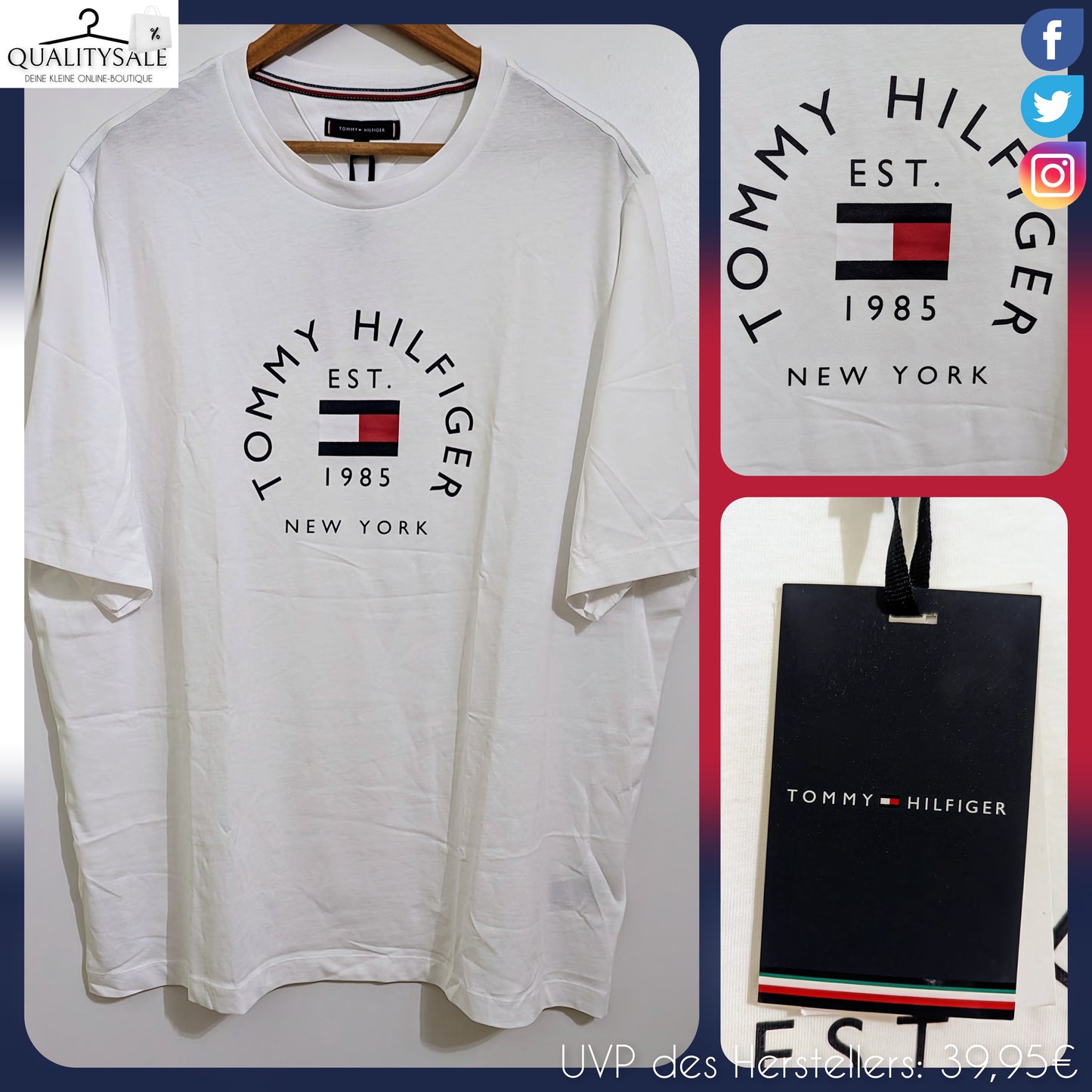 TOMMY HILIGER Herren T-Shirt Gr. 2XL Plus Size