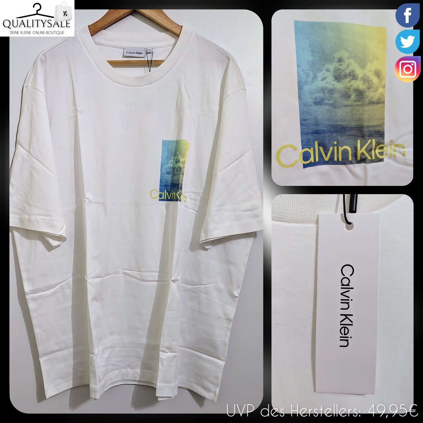 CALVIN KLEIN Herren T-Shirt Gr. 3XL oder 4XL Plus Size