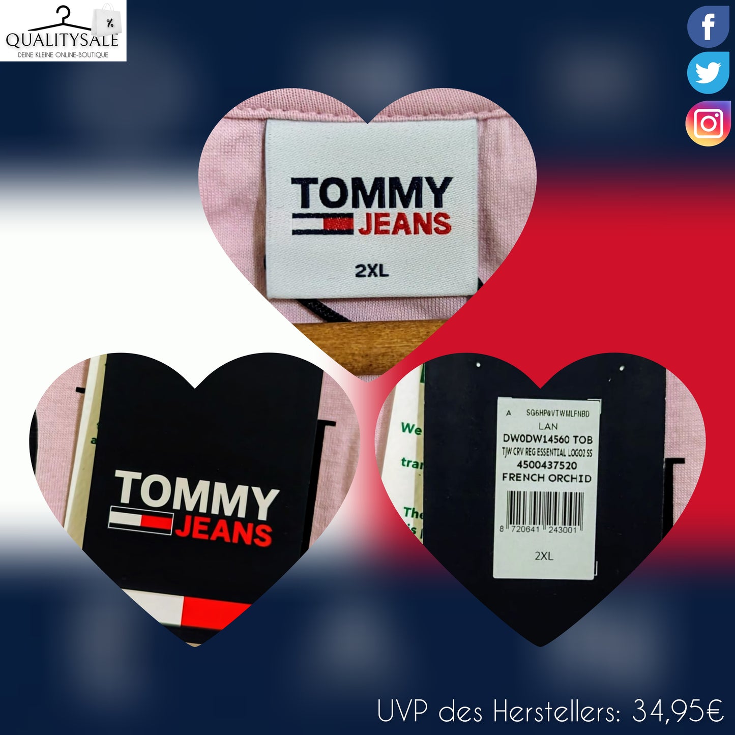 TOMMY JEANS Damen T-Shirt Gr. 48