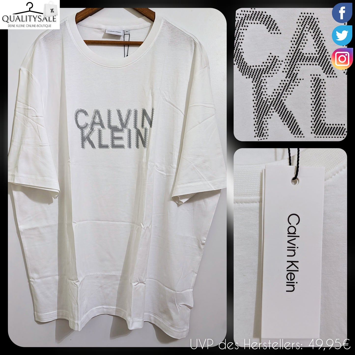 CALVIN KLEIN Herren T-Shirt Gr. 4XL Plus Size