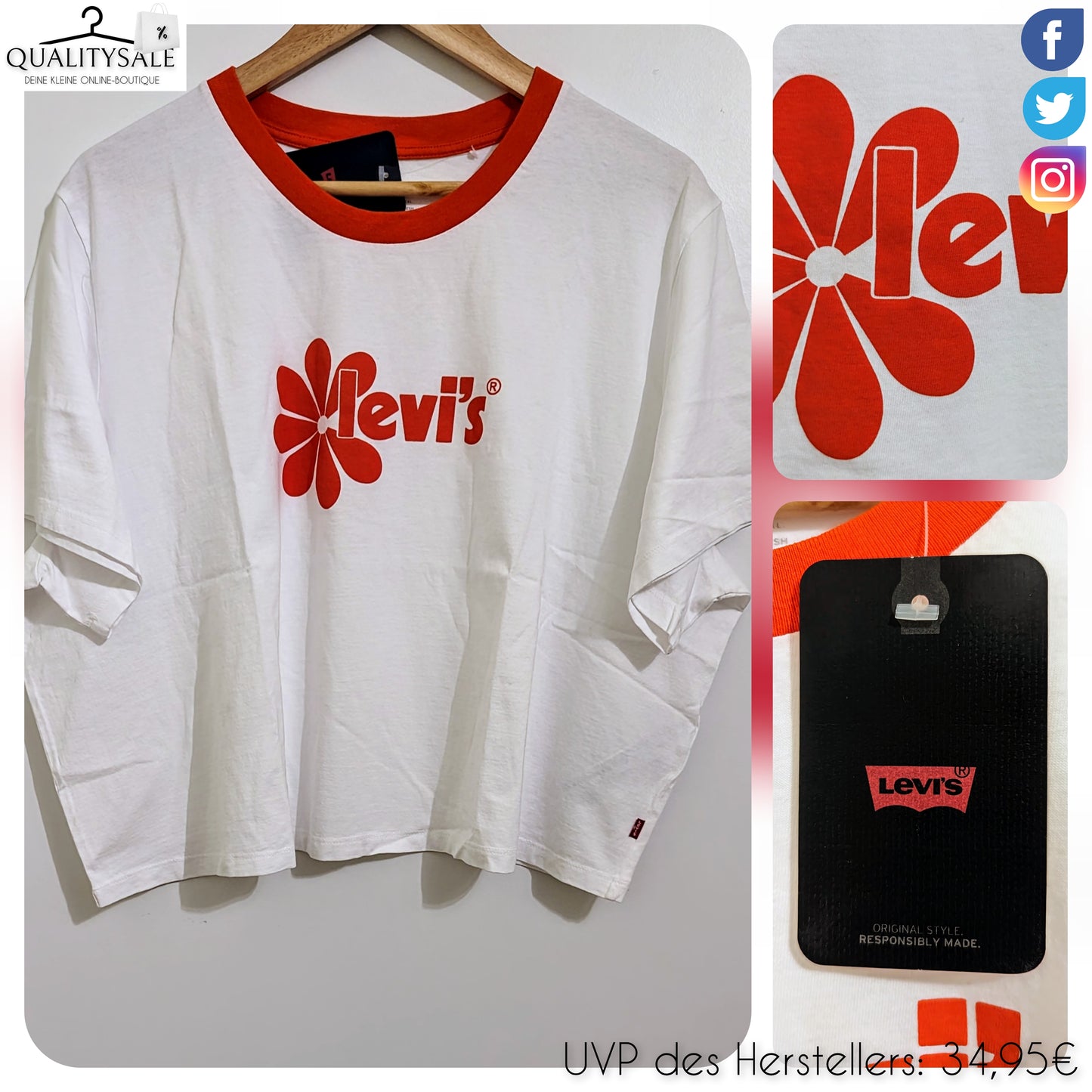 LEVI'S Cropped Damen T-Shirt Gr. 50