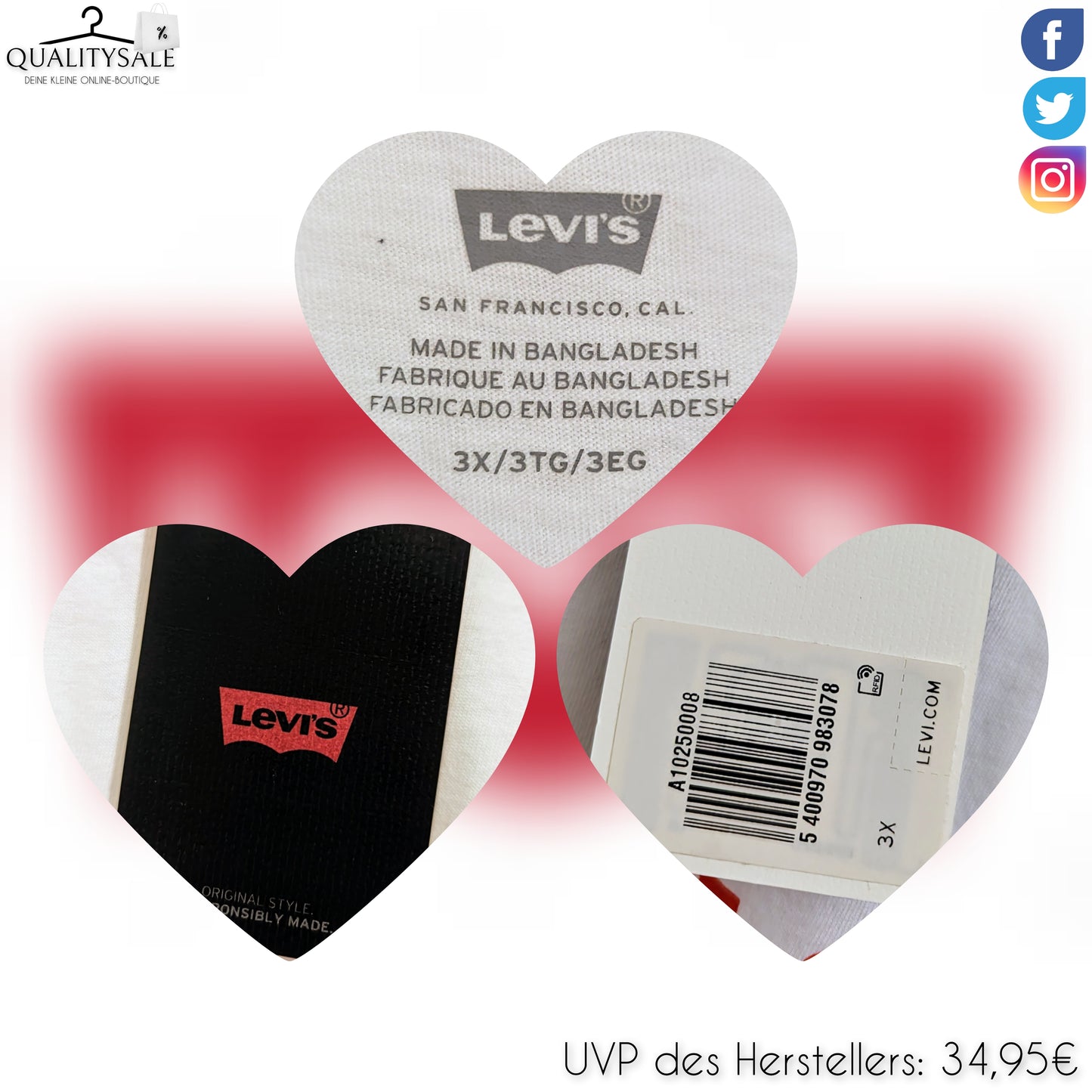 LEVI'S Cropped Damen T-Shirt Gr. 50