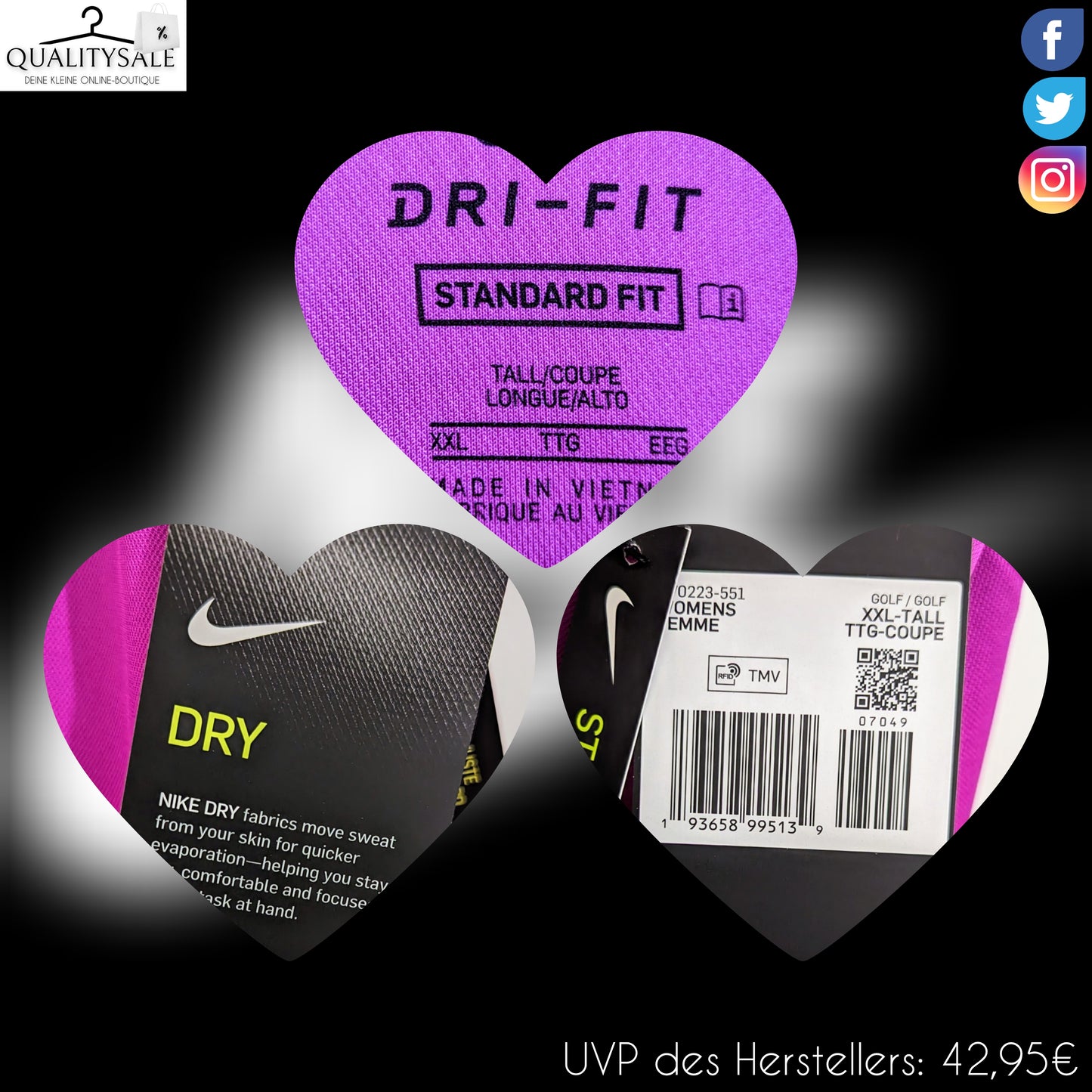 NIKE VICTORY DRY FIT Damen Poloshirt ärmellos Gr. 46