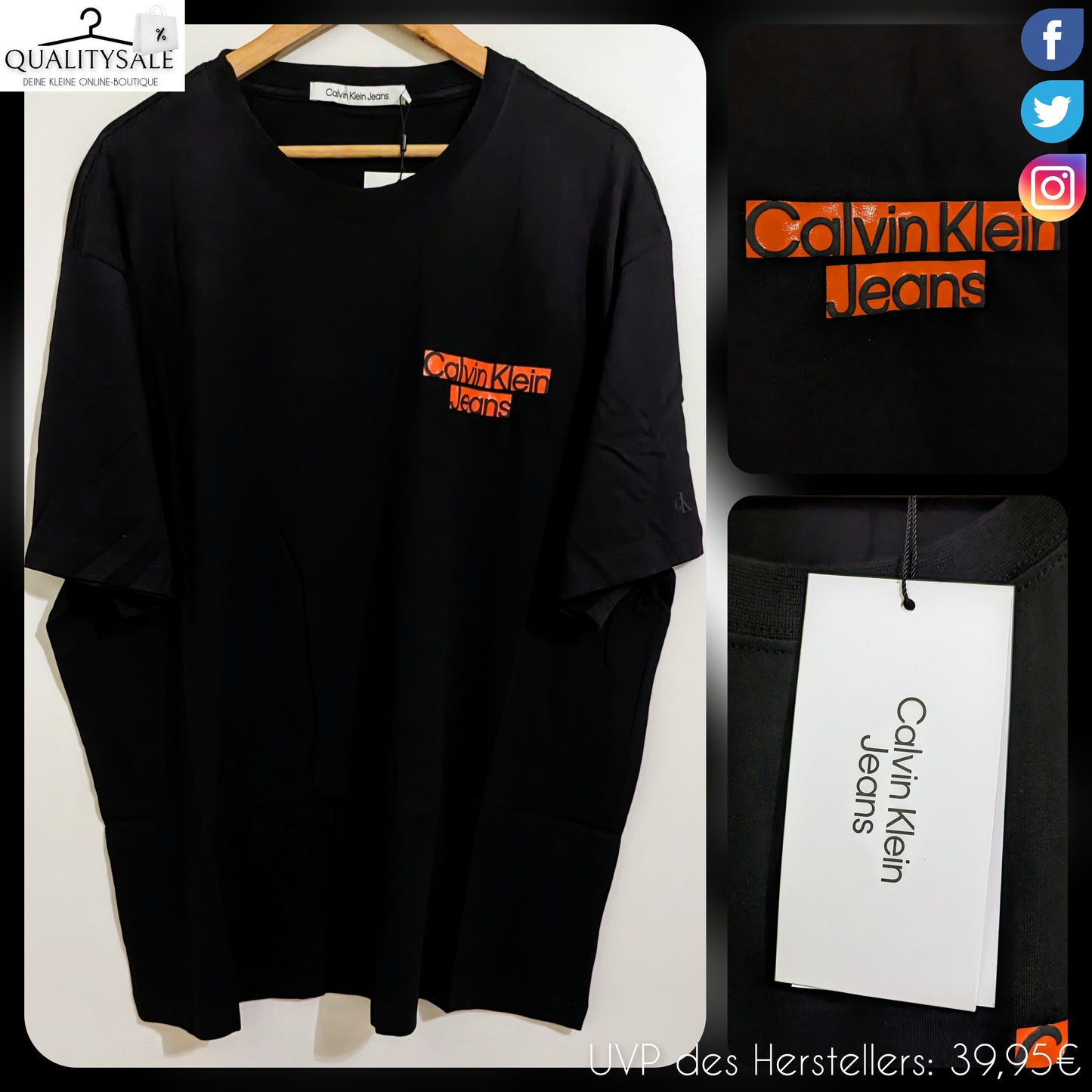 CALVIN KLEIN JEANS Herren T-Shirt Gr. 3XL oder 4XL Plus Size