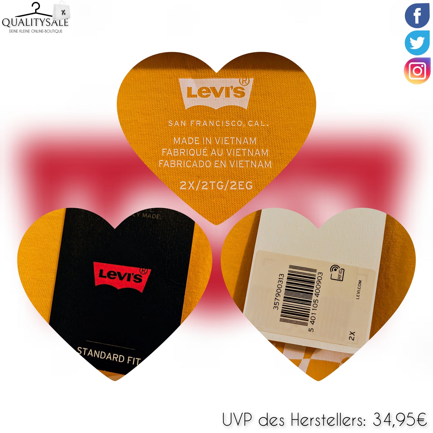 LEVI'S Damen T-Shirt Gr. 46 oder 52