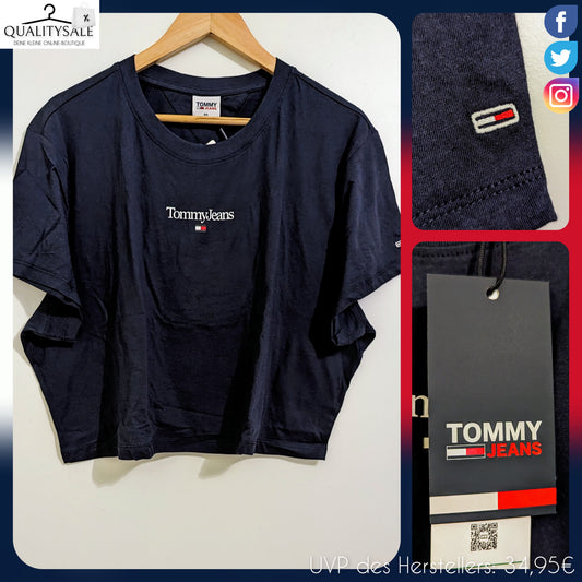 TOMMY JEANS Cropped Damen Shirt Gr. 48