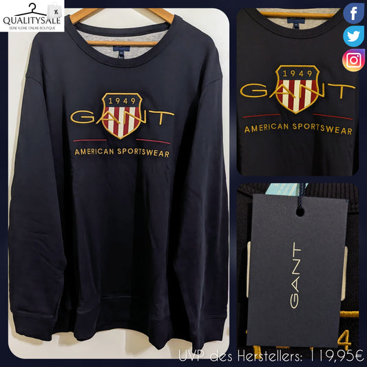 GANT Herren Sweatshirt Gr.4XL Plus Size