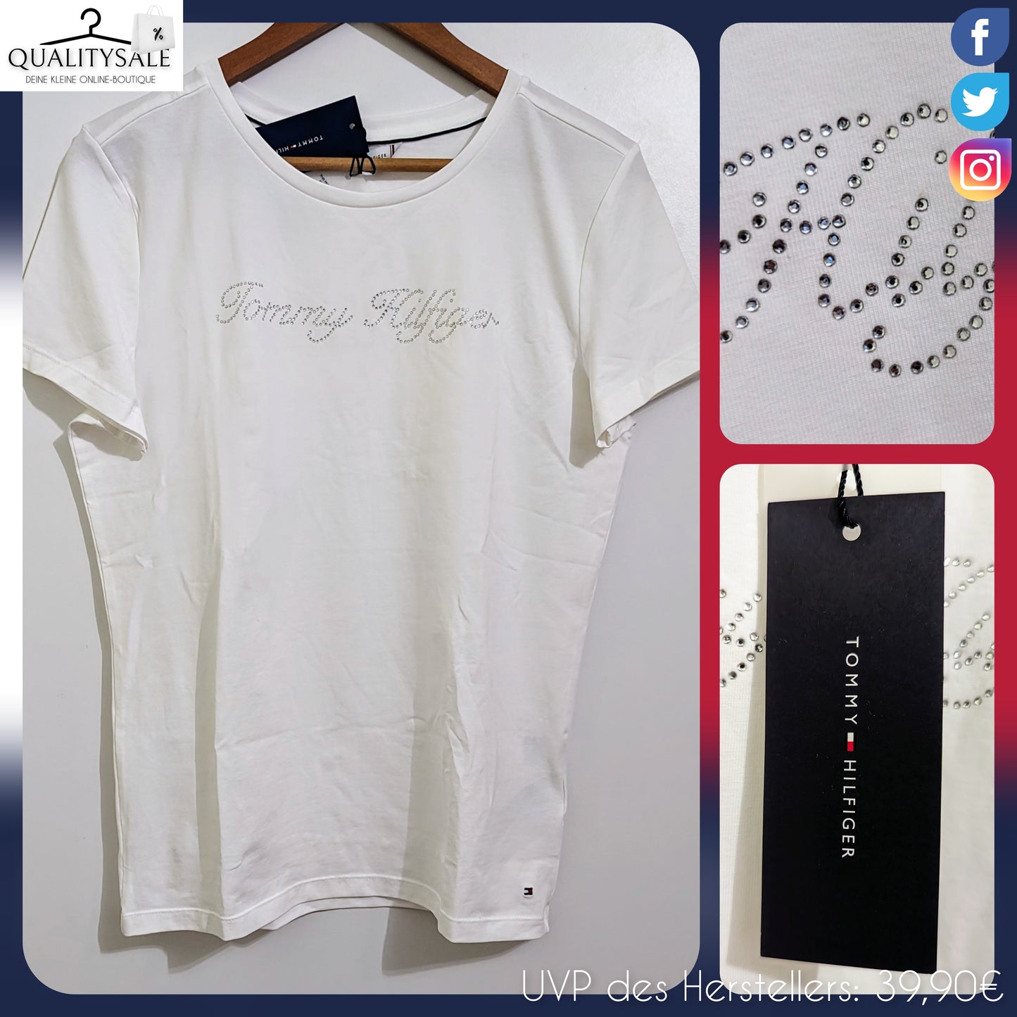 TOMMY HILFIGER Damen T-Shirt Gr. 40/42