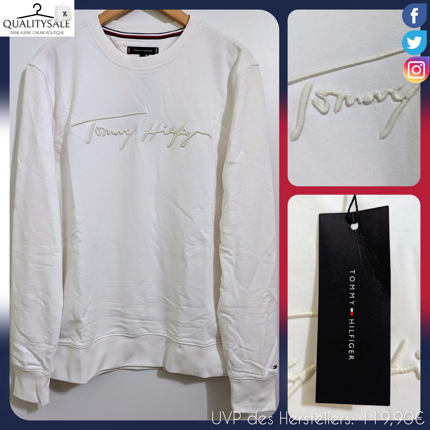 TOMMY HILFIGER Herren Sweatshirt Gr. XL