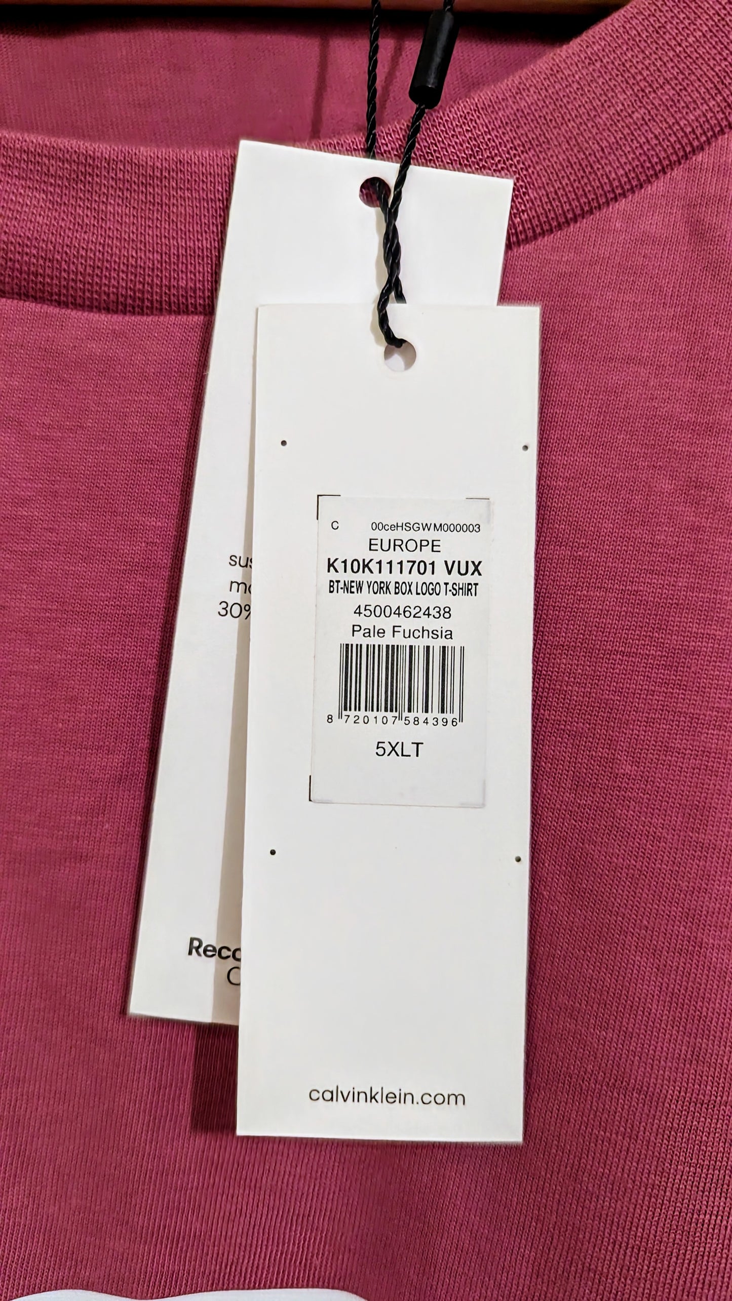 CALVIN KLEIN Herren T-Shirt Gr. 5XL Plus Size