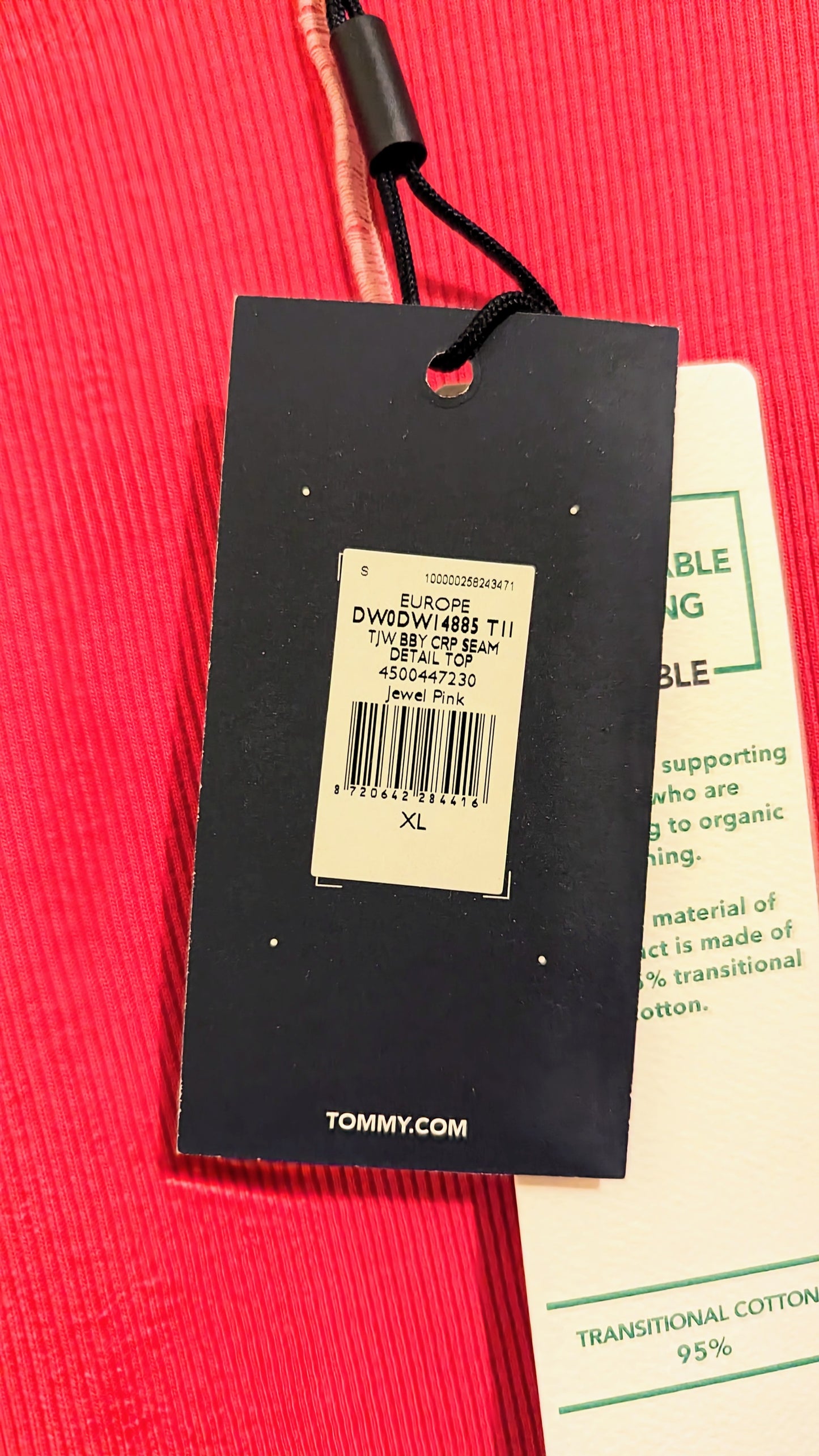 TOMMY JEANS Damen Cropped Langarmshirt Gr. 40/42