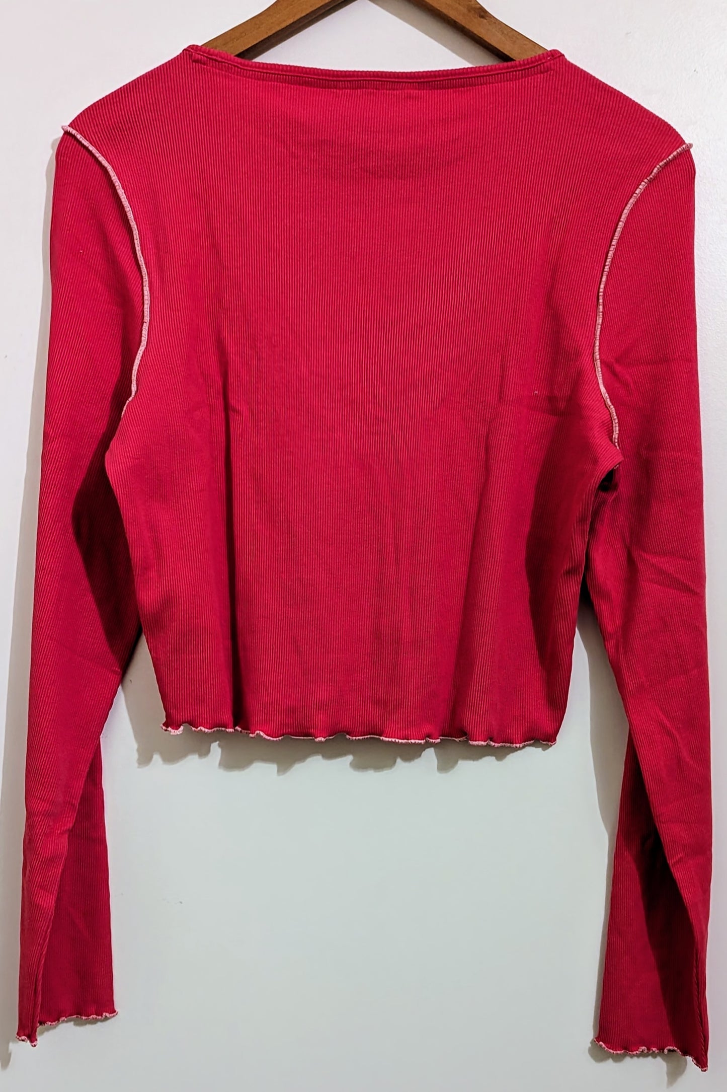 TOMMY JEANS Damen Cropped Langarmshirt Gr. 40/42