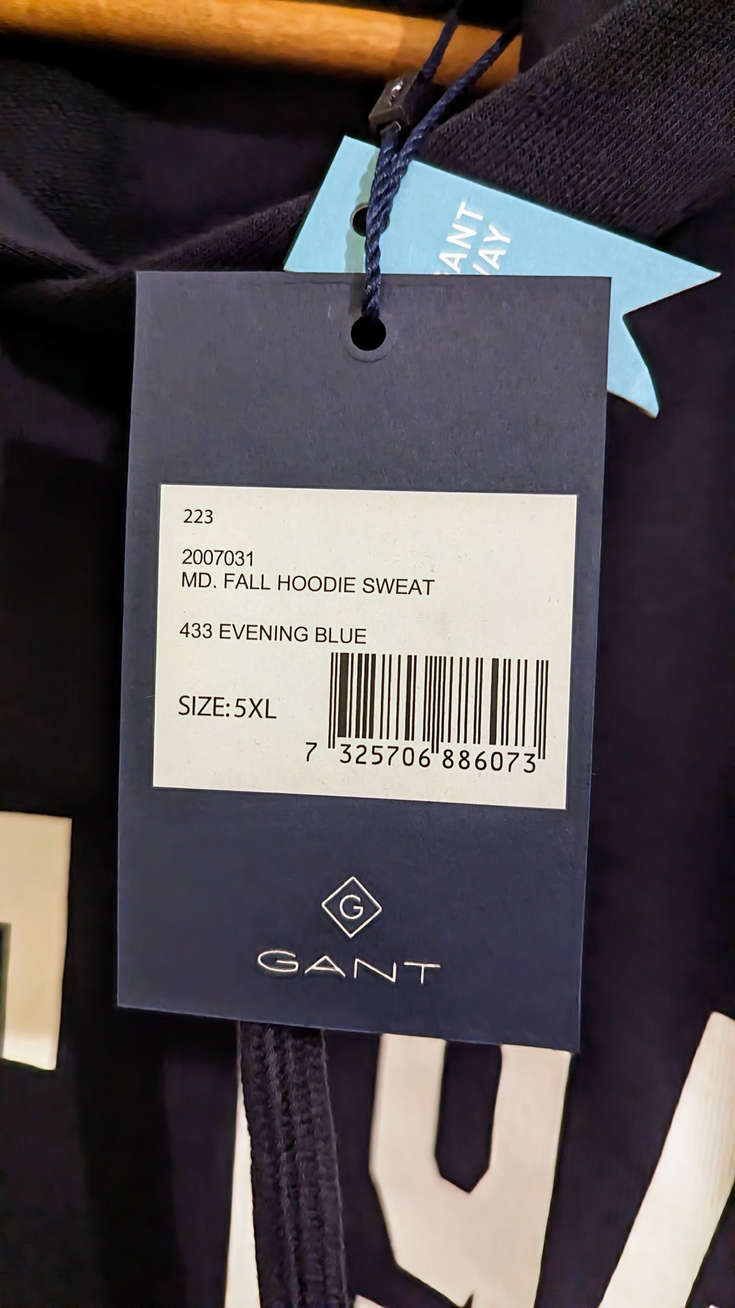GANT Herren Hoodie Gr. 4XL Plus Size