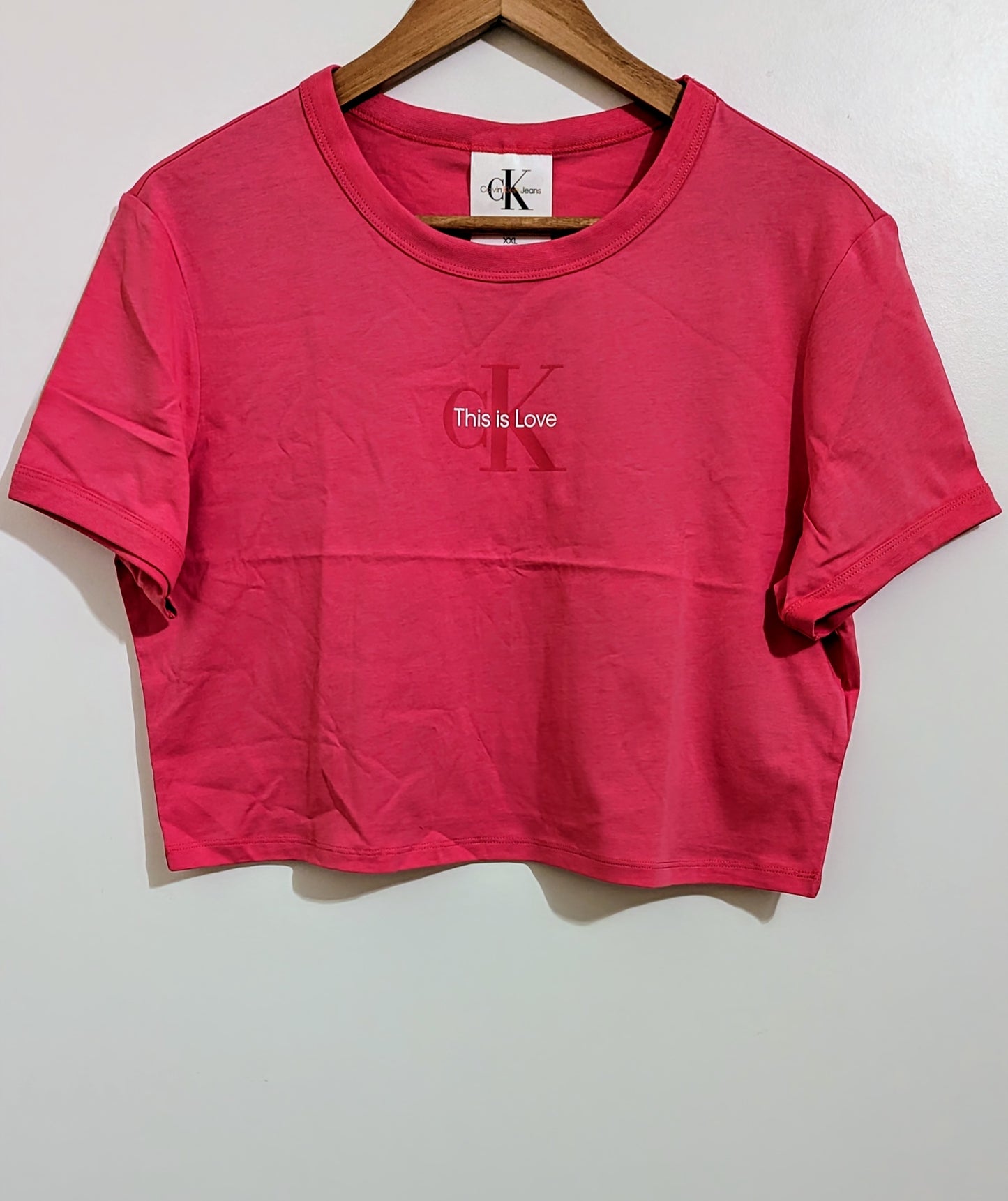CALVIN KLEIN JEANS Cropped Damen T-Shirt Gr. 40/42