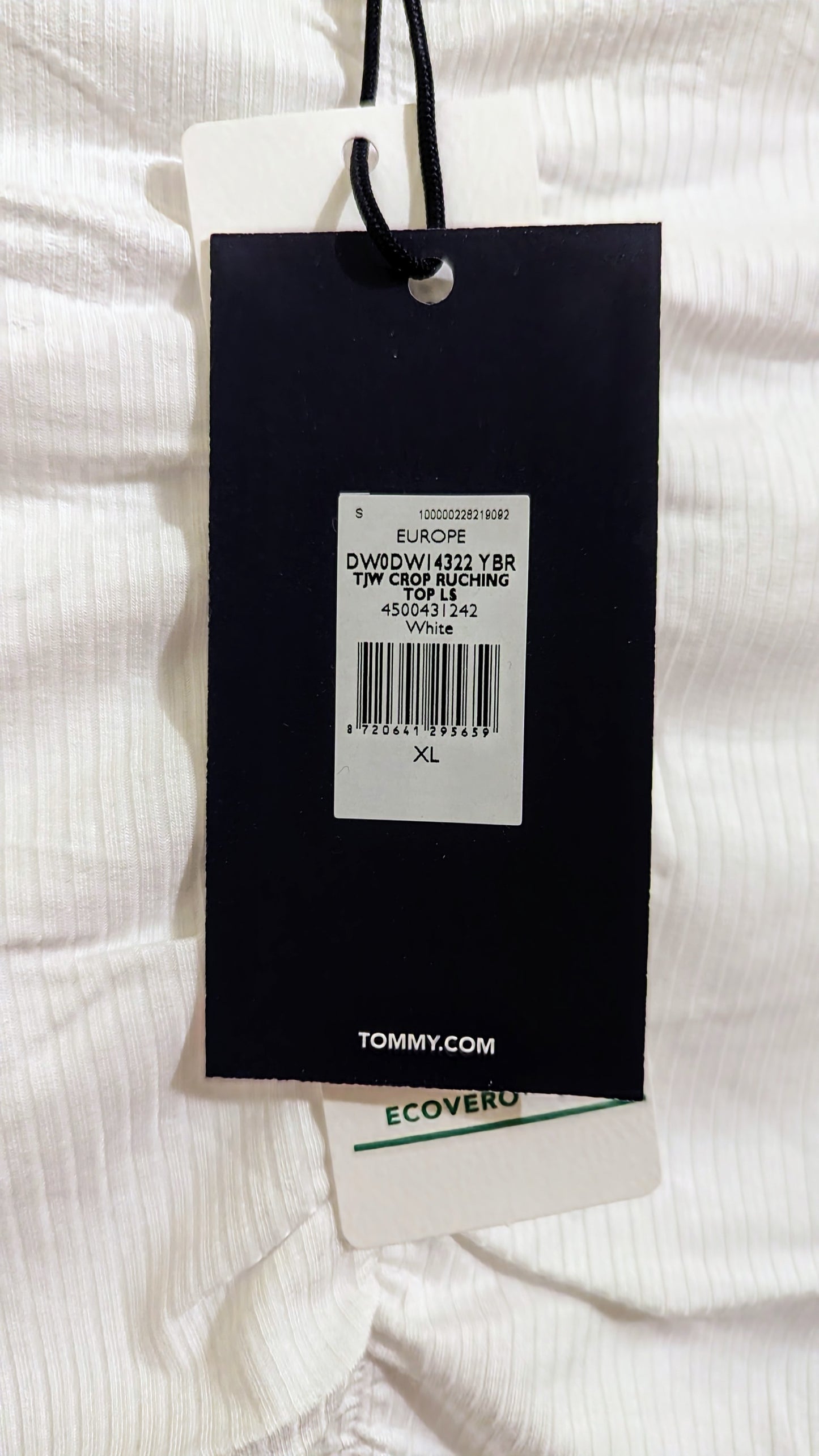 TOMMY JEANS Damen Cropped Langarmshirt Gr. 38/40