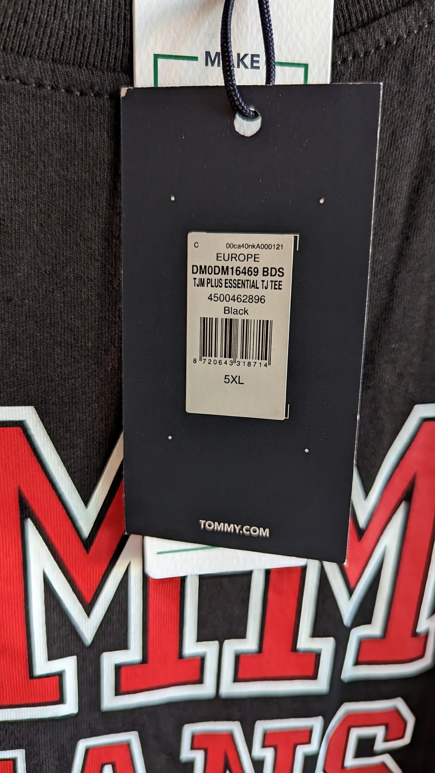 TOMMY JEANS Herren T-Shirt Gr. 4XL oder 5XL Plus Size