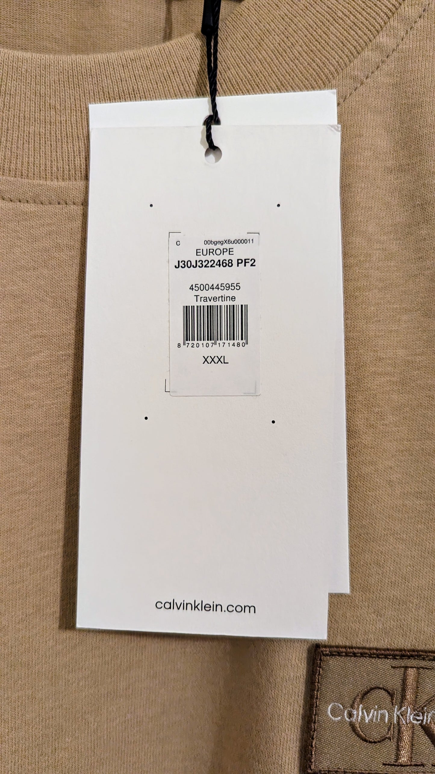 CALVIN KLEIN JEANS Herren T-Shirt Gr. 2XL Plus Size