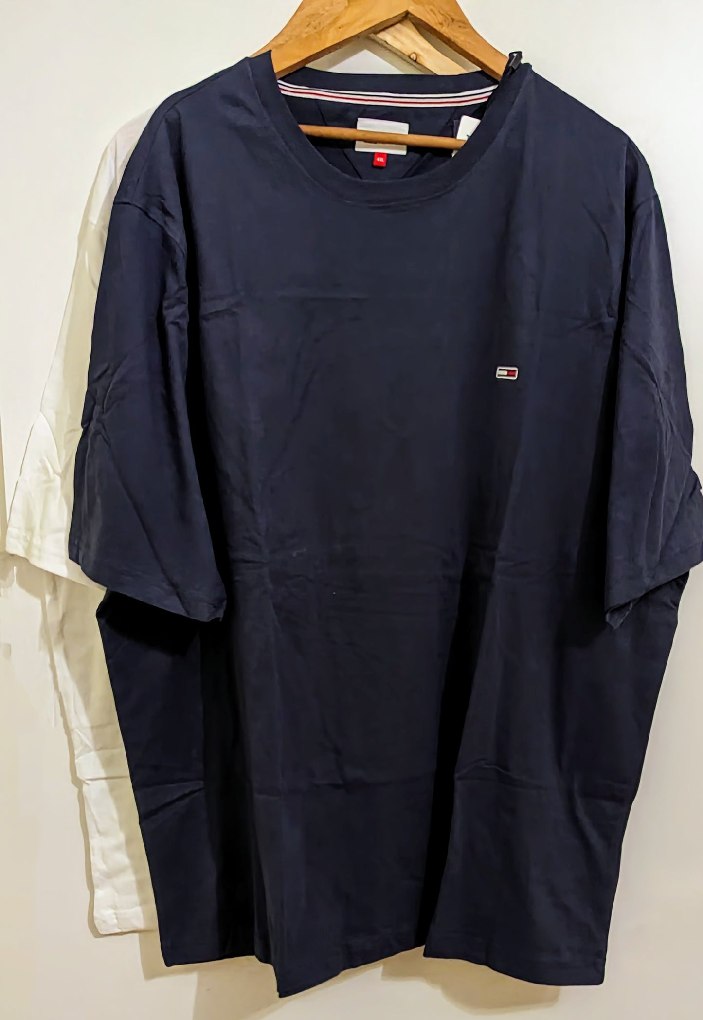 TOMMY JEANS Herren T-Shirt 2-Pack Weiß+Navy Gr. 5XL Plus Size