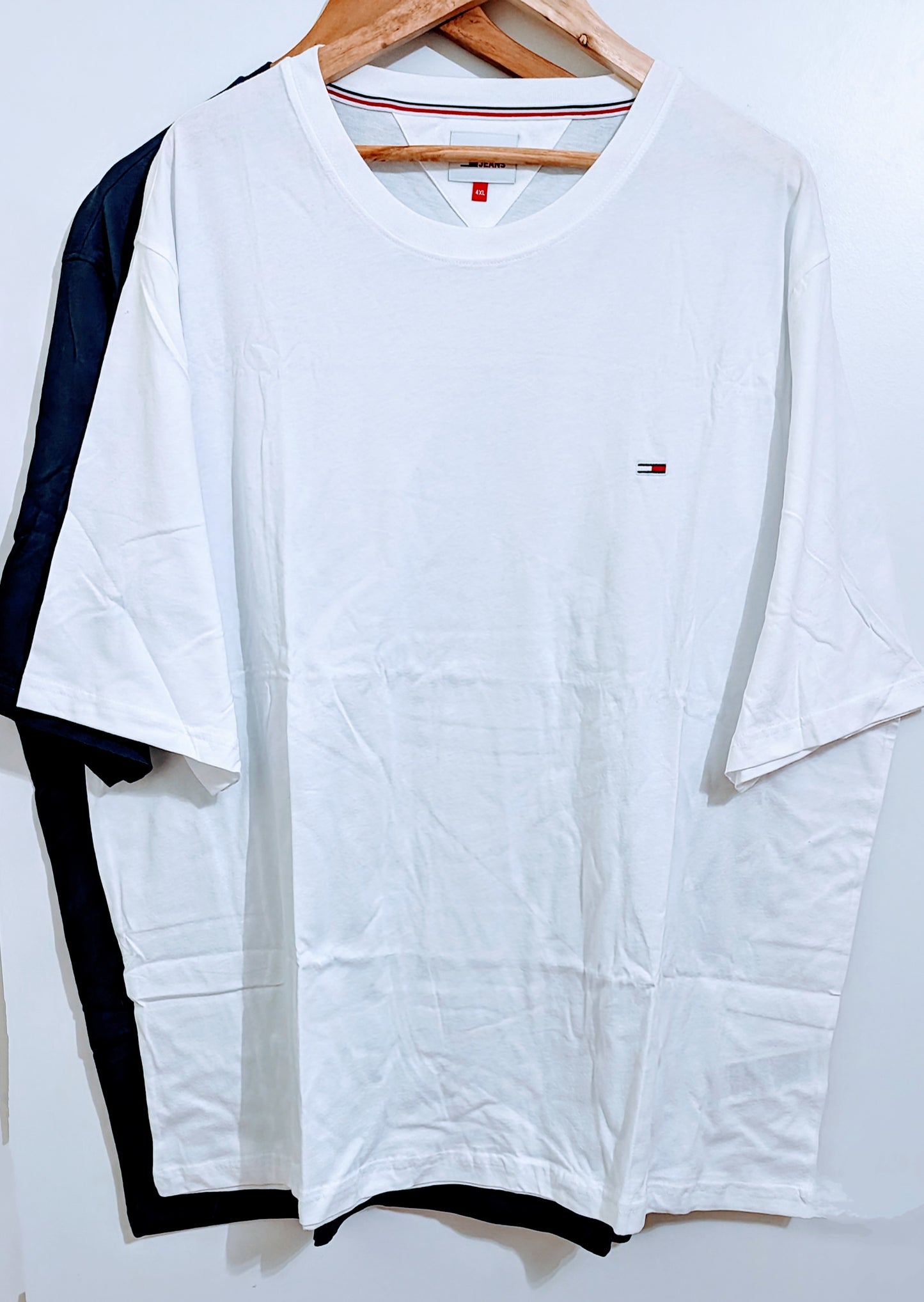 TOMMY JEANS Herren T-Shirt 2-Pack Weiß+Navy Gr. 5XL Plus Size