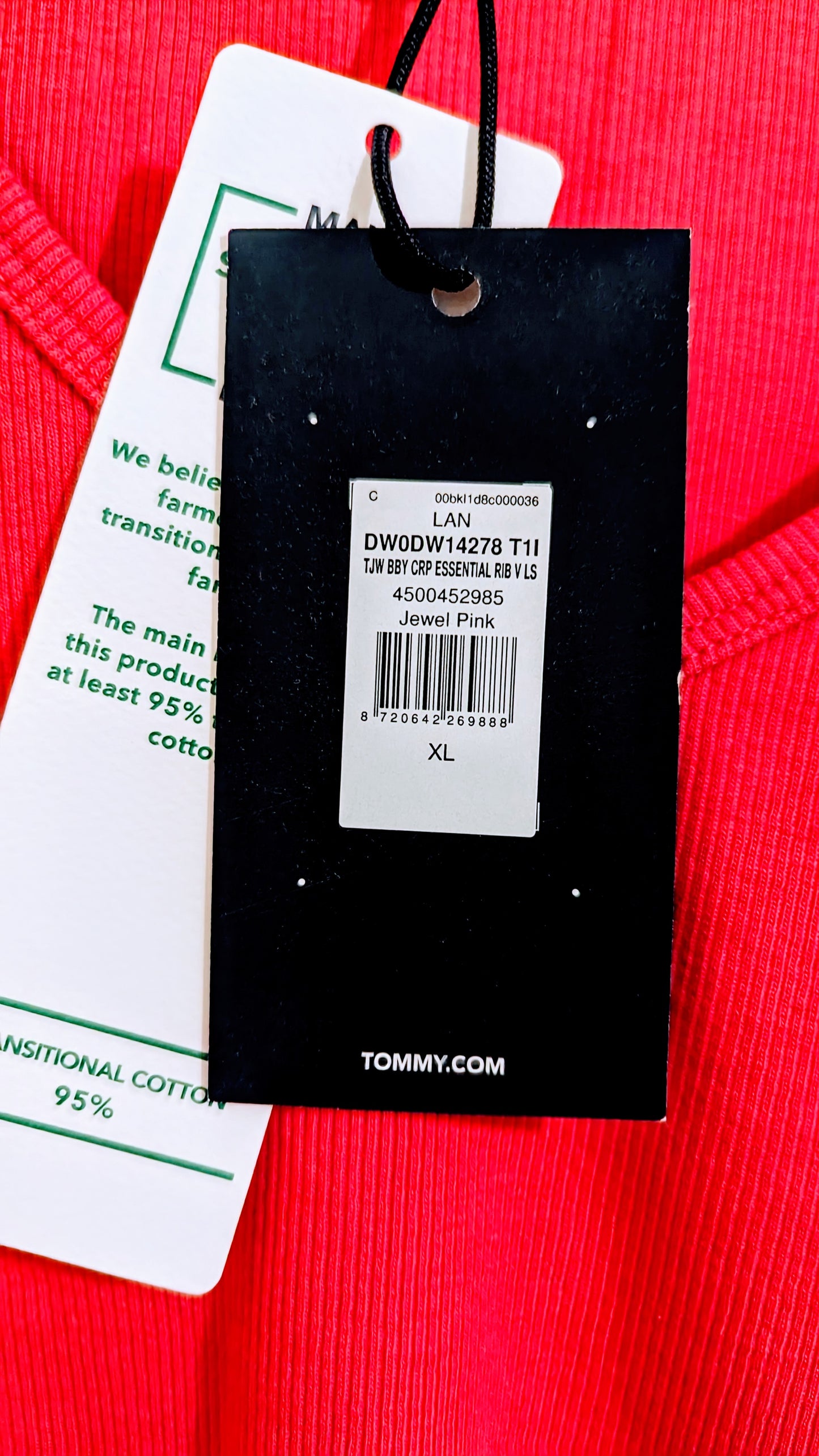 TOMMY JEANS Cropped Damen Langarmshirt Gr. 40