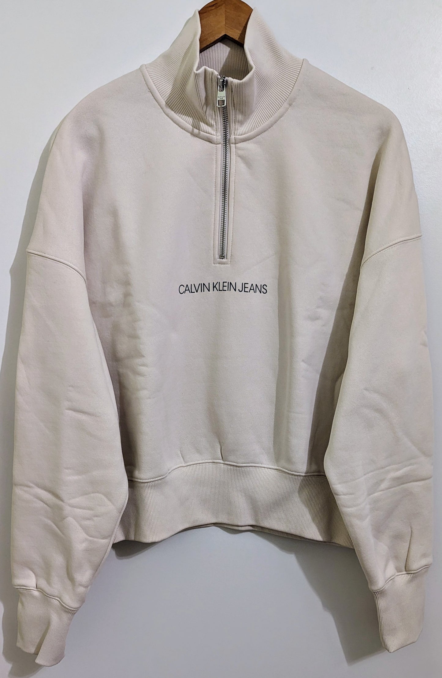 CALVIN KLEIN JEANS Damen Half-Zip Sweatshirt Gr. 42/44