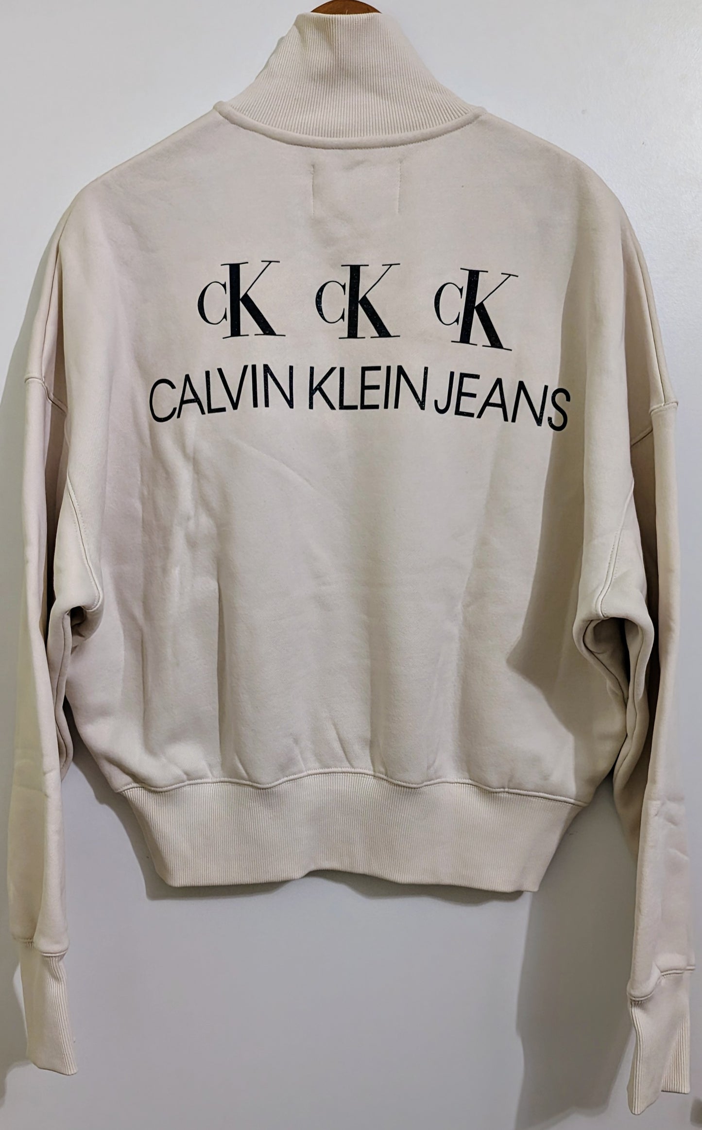CALVIN KLEIN JEANS Damen Half-Zip Sweatshirt Gr. 42/44