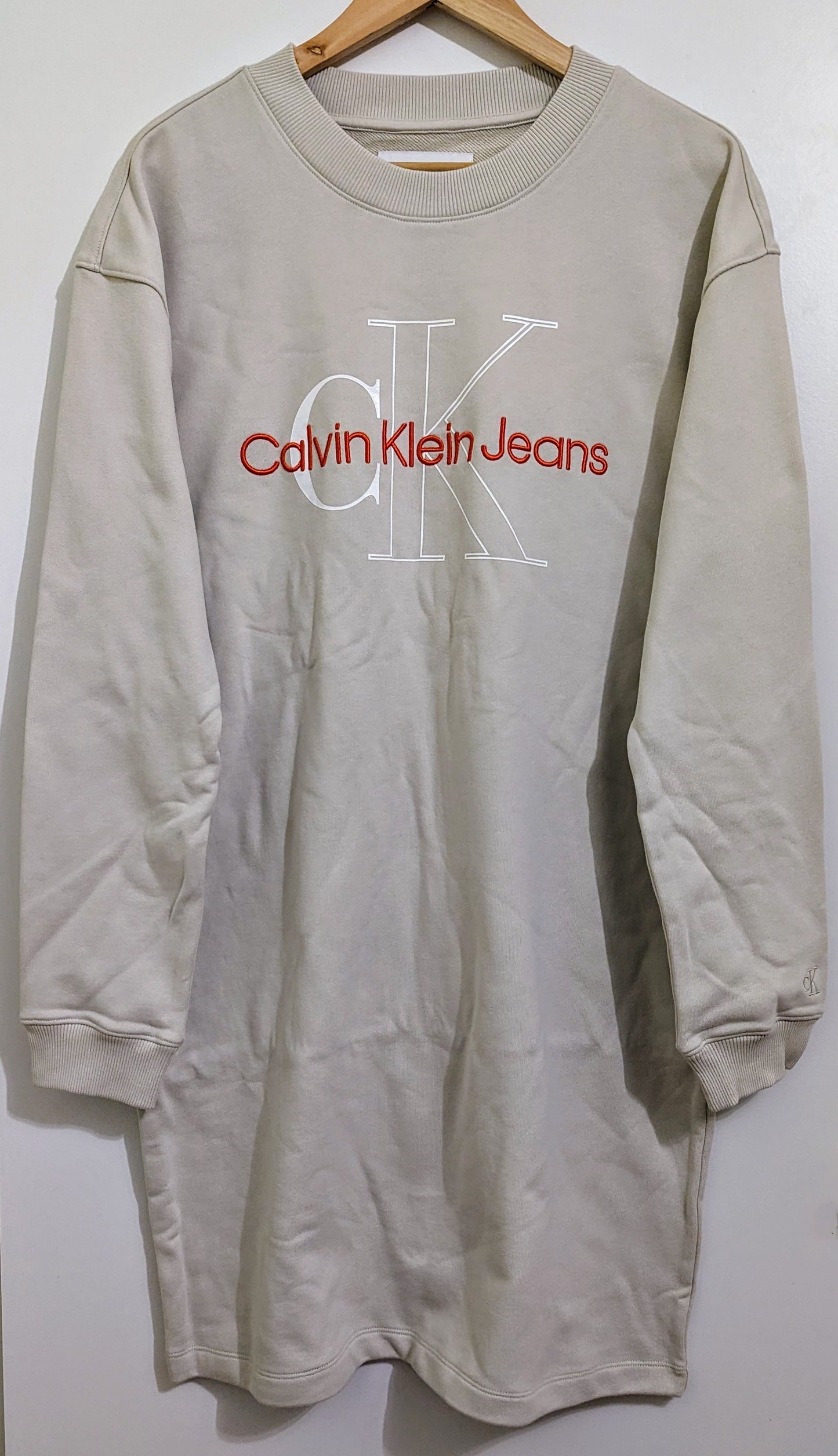CALVIN KLEIN JEANS Damen Long-Sweater Gr. 44