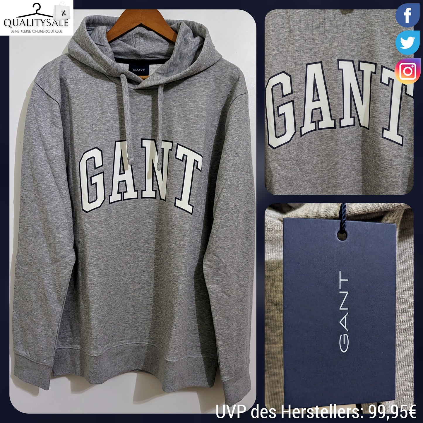 GANT Herren Hoodie Gr. XXL