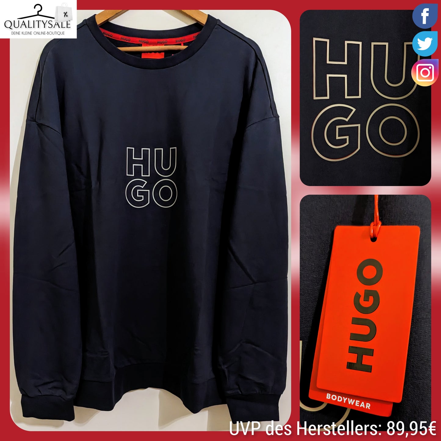 HUGO Herren Sweatshirt Gr. XXL