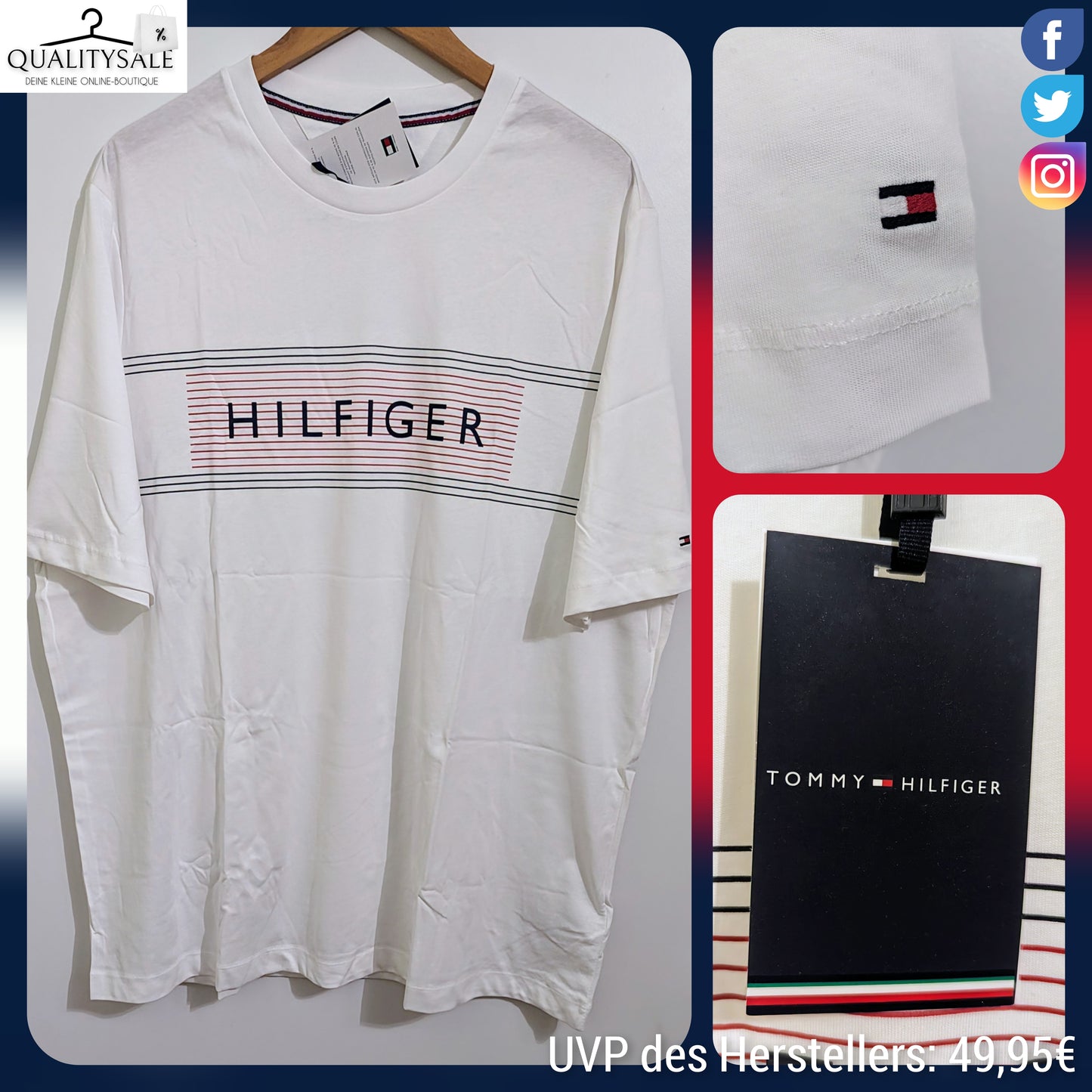 TOMMY HILIGER Herren T-Shirt Gr. 2XL Plus Size
