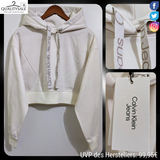 CALVIN KLEIN JEANS Cropped Damen Hoodie Gr. XL