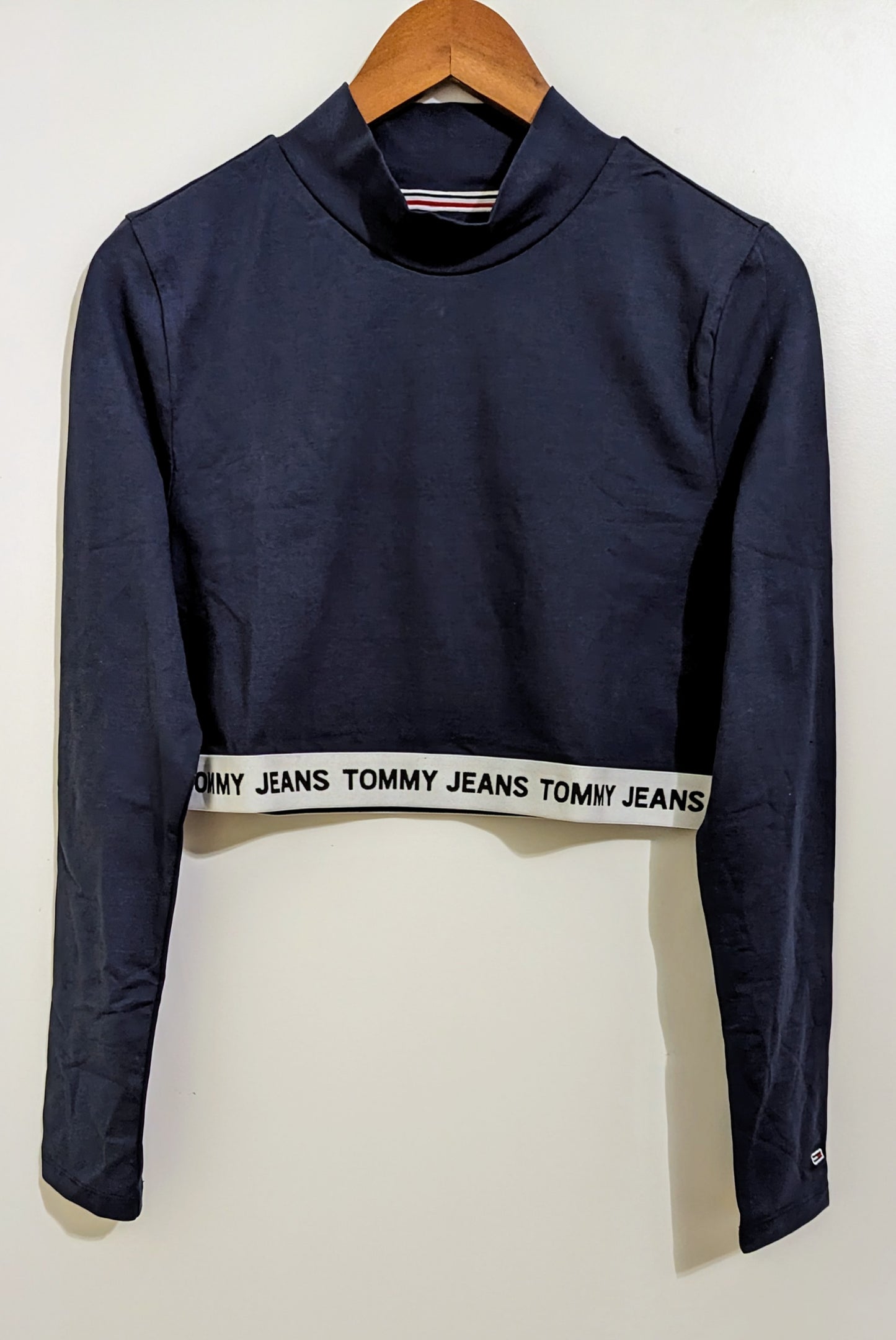 TOMMY JEANS Cropped Damen Langarmshirt Gr. XL
