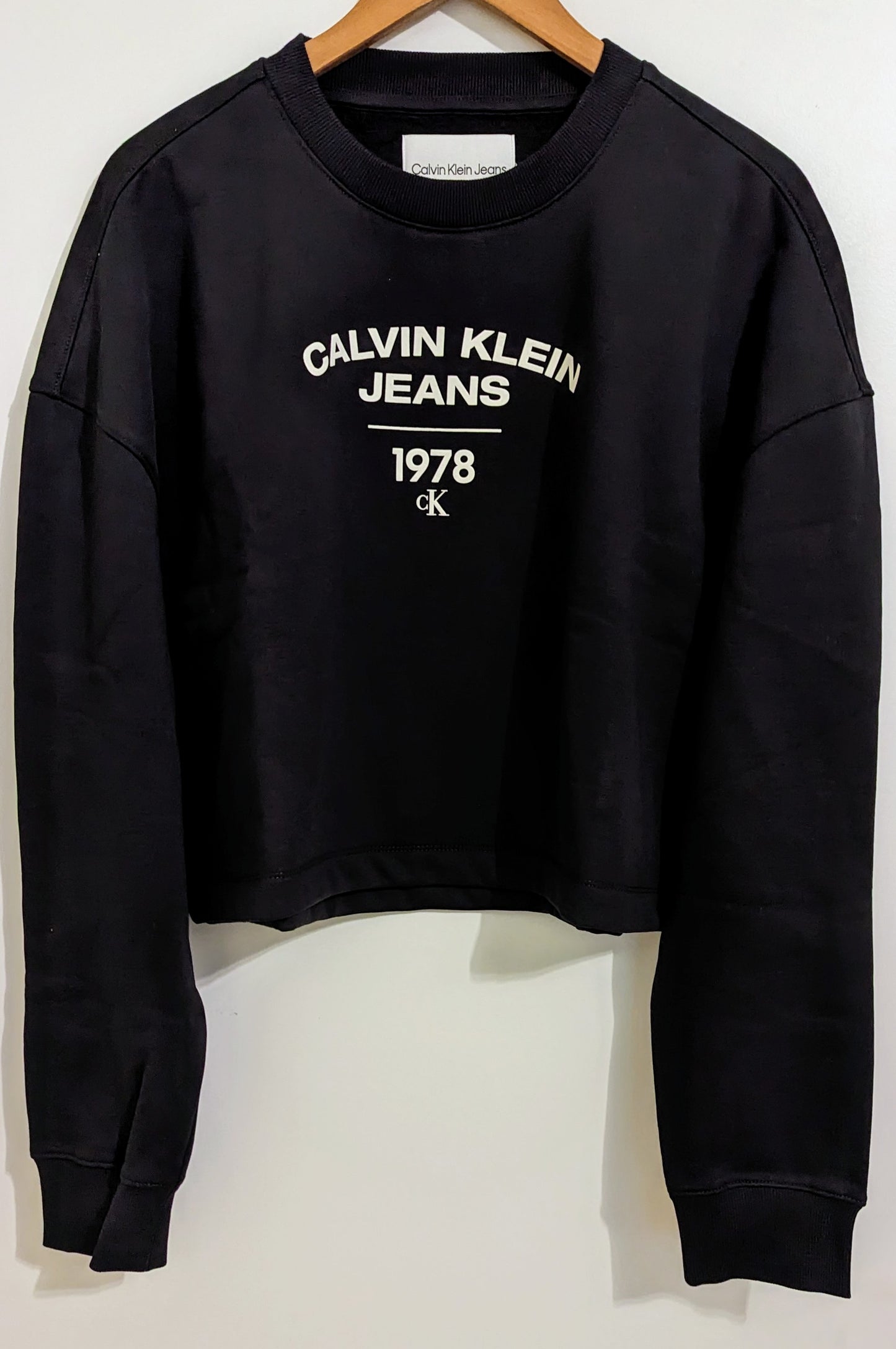 CALVIN KLEIN JEANS Cropped Damen Sweatshirt Gr. 46