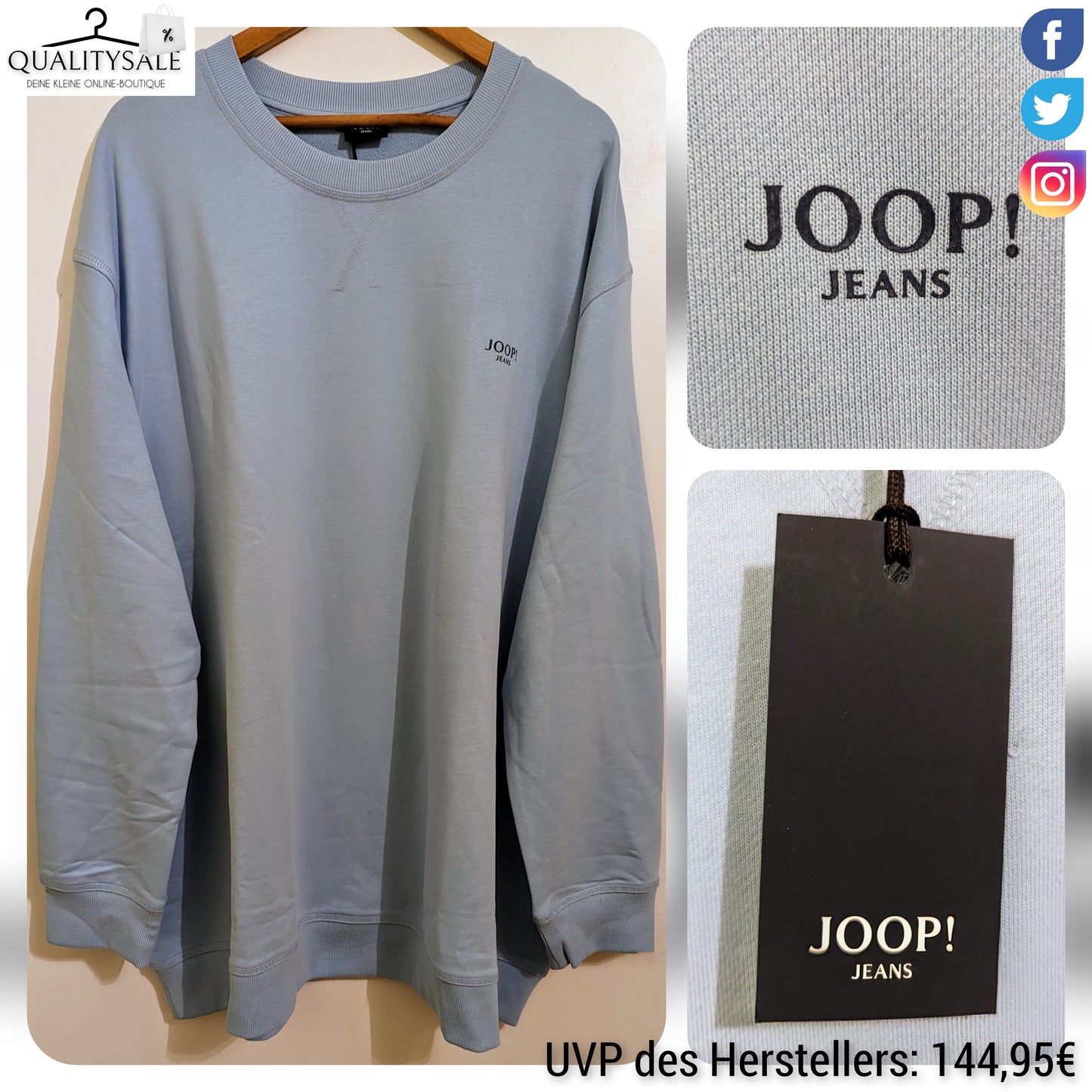 JOOP! JEANS Herren Sweatshirt Gr. 5XL Plus Size